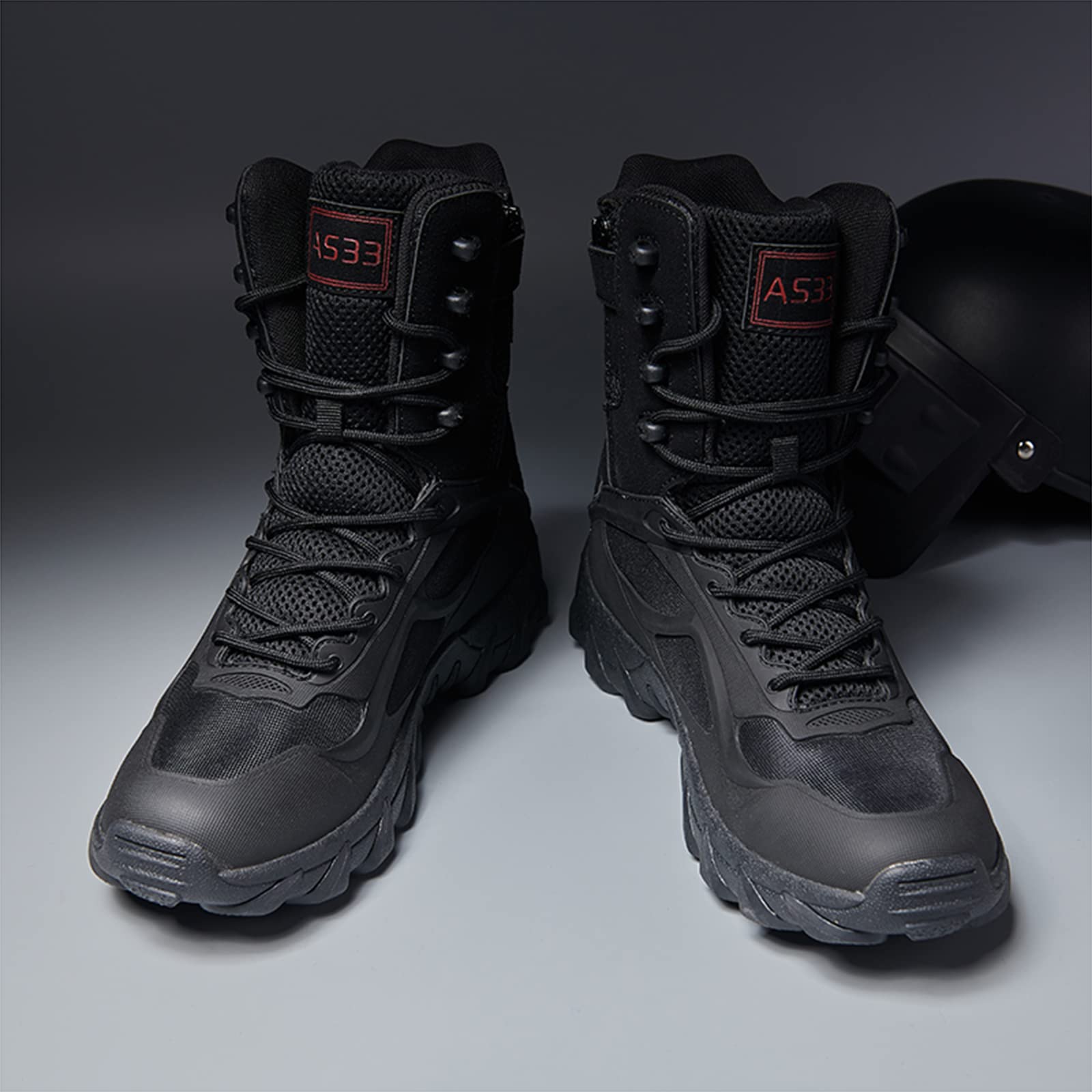Men's High Top Breathable Tactical Boots - Durable Outdoor Hiking & Training Shoes for Military, Work & Adventure | Waterproof & Slip-Resistant