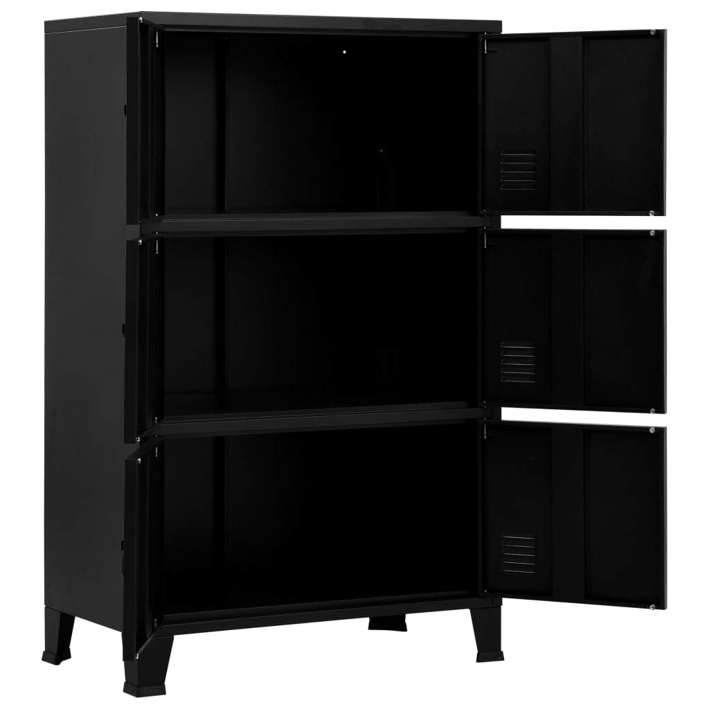 6-Door Steel File Cabinet with Shelf - 29.5