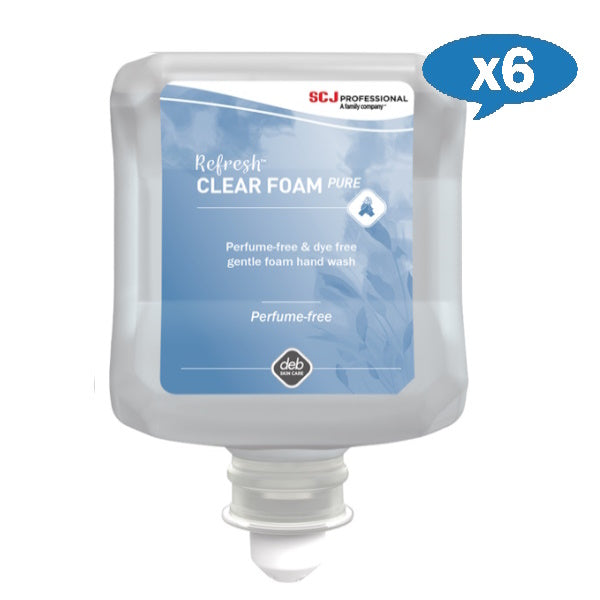 SC Johnson Deb Refresh Clear Foam Pure - Refreshing Hand Sanitizer with Moisturizers | Perfect for Travel, Office & Home Use