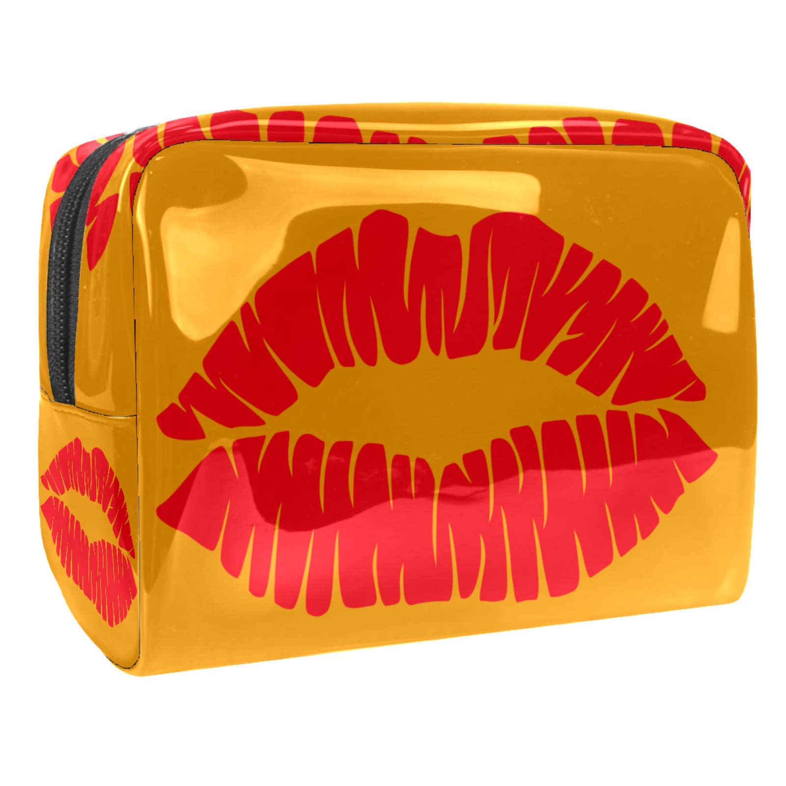 Portable Waterproof Makeup Bag with Zipper - Travel Toiletry Organizer for Women - Compact Cosmetic Pouch for Lipstick, Brushes & Essentials - Perfect for Travel, Gym & Daily Use
