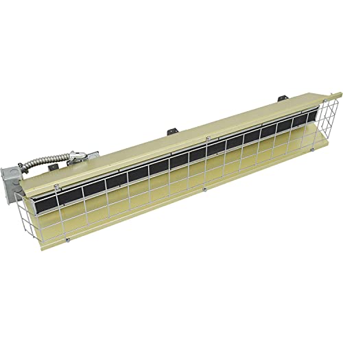 TPI Fostoria 3.15 kW 480V Infrared Electric Overhead Heater - Commercial & Industrial Space Heating Solution for Warehouses, Garages, and Workshops