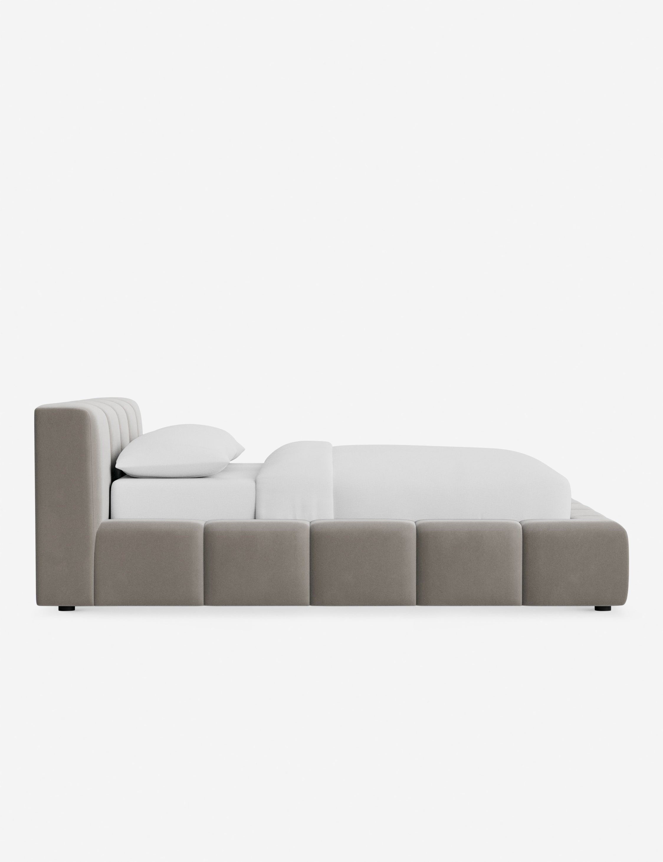 Cambry Platform Bed Frame - Modern Minimalist Wooden Bed with Headboard - Perfect for Bedroom, Guest Room & Small Spaces