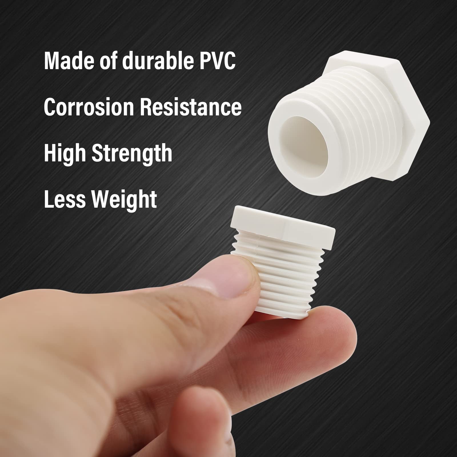 12 PCS 1/2 Inch NPT White Plastic Water Heater Drain Plugs - Compatible with RV, Camper & Atwood Water Heaters - Perfect for RV Maintenance, Camping & Hot Water System Repairs