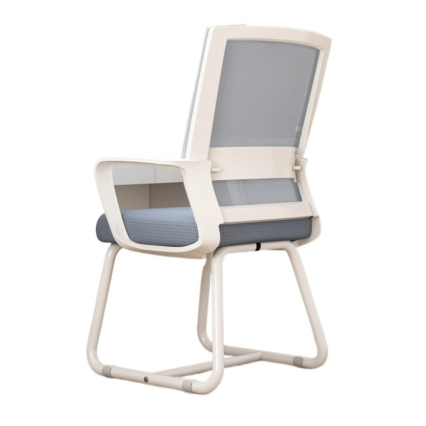 Ergonomic Mesh Office Chair with Adjustable Armrests - Breathable Computer Desk Chair for Adults, Executive Conference & Reception - Comfortable Work & Study Chair for Home & Office (White) - Perfect for Long Hours of Sitting & Productivity