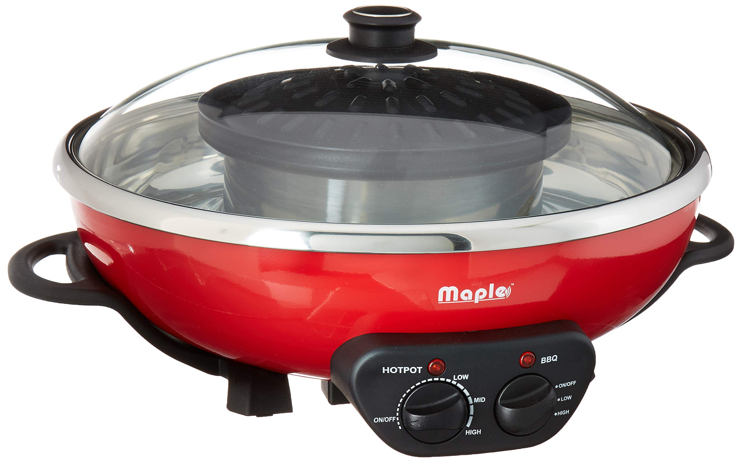 Premium Maple Hot Pot & BBQ Grill Set - Authentic Japanese Shabu Shabu & Korean BBQ Combo for Home Dining & Party Entertaining
