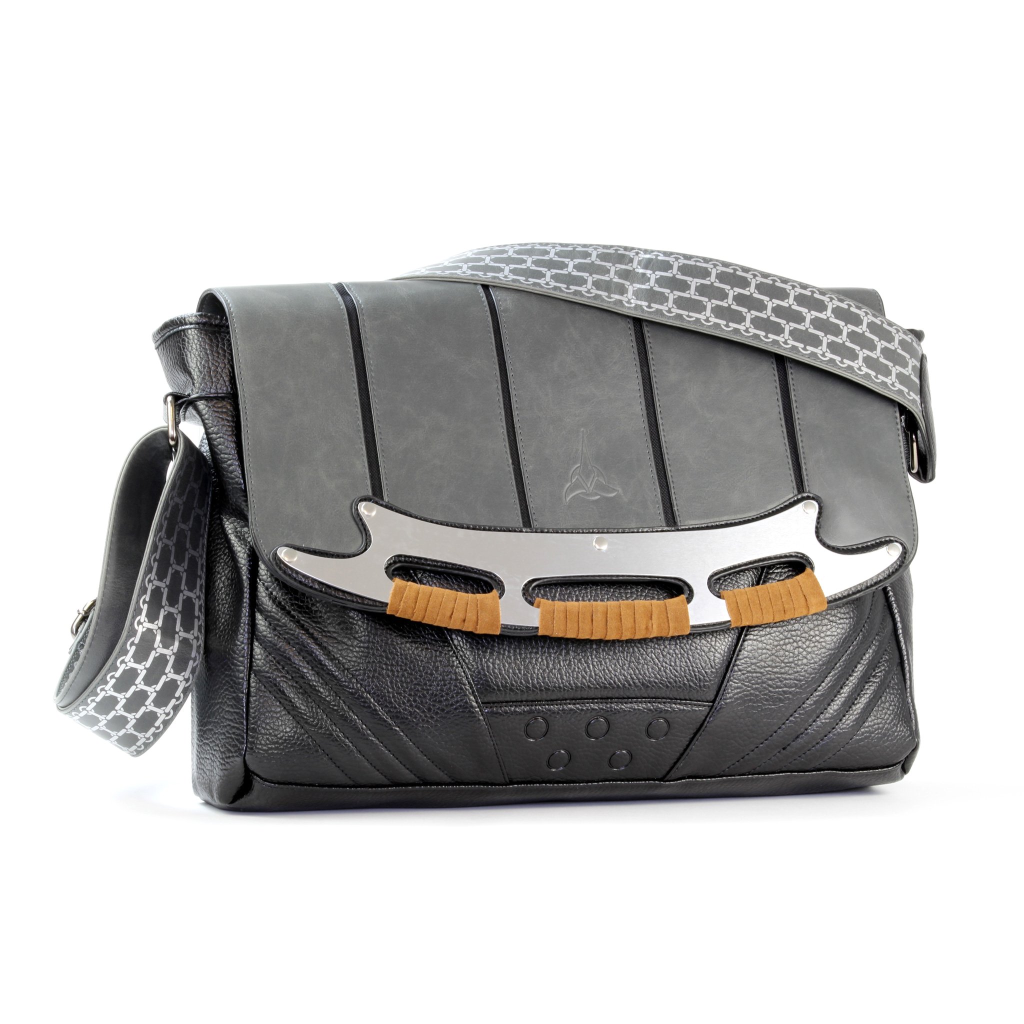 Star Trek The Next Generation Klingon Messenger Bag - Officially Licensed Trek TNG Cosplay Bag for Conventions, School & Work - Durable Crossbody Bag for Fans & Collectors
