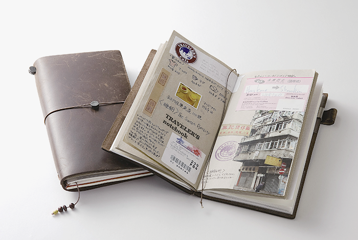 TRAVELER'S COMPANY TRAVELER'S Notebook Starter Kit - Regular Size Camel Brown Leather Journal for Writing, Sketching & Travel | Perfect Travel Companion, Gift for Writers & Artists