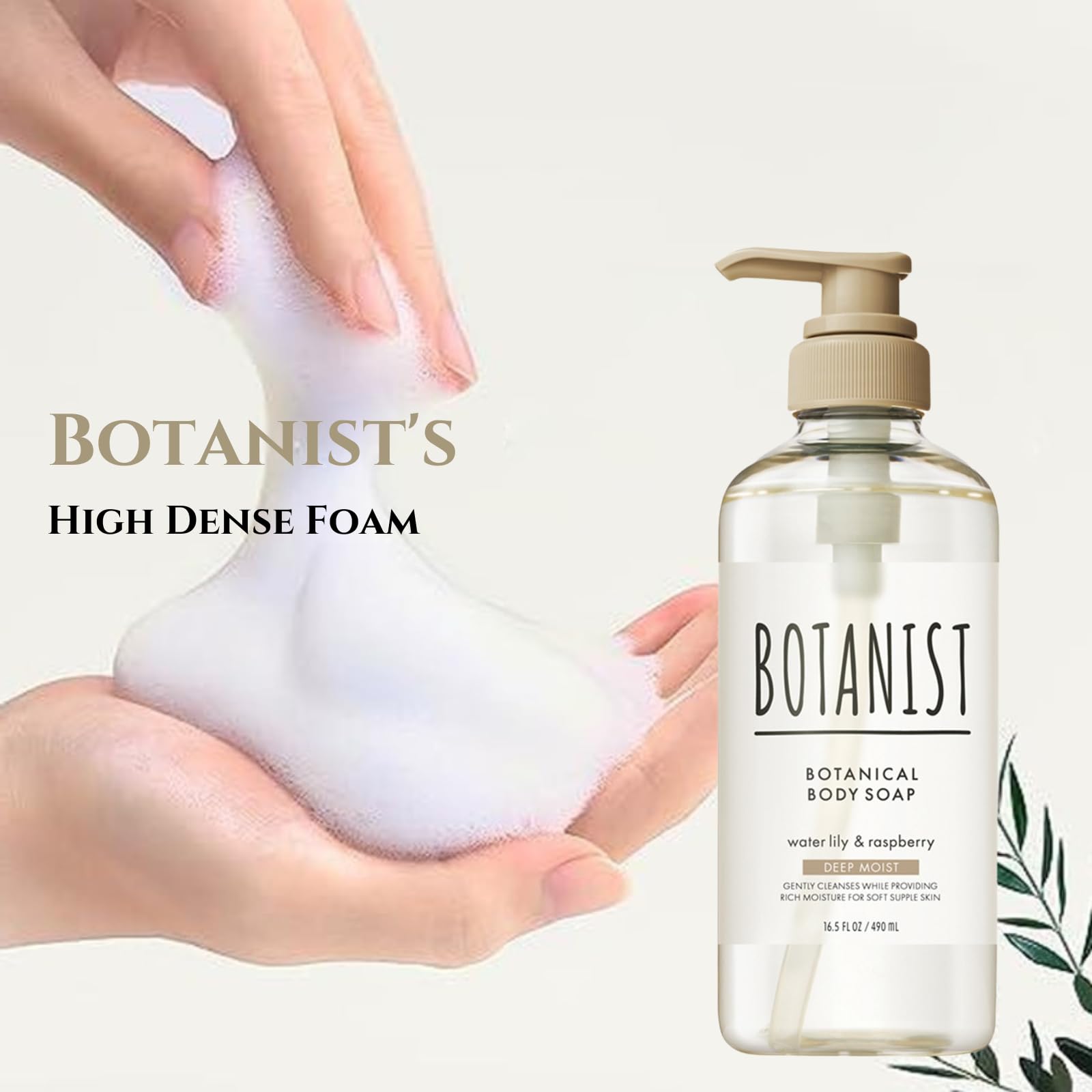 Botanist Deep Moisturizing Body Wash with Shea Butter & Coconut Oil - Hydrating Daily Cleanser for Dry Skin - Sulfate, Paraben & Dye Free - Water Lily & Raspberry Scent - 16.5 Fl Oz (Pack of 2) - Perfect for Shower, Bath & Family Use