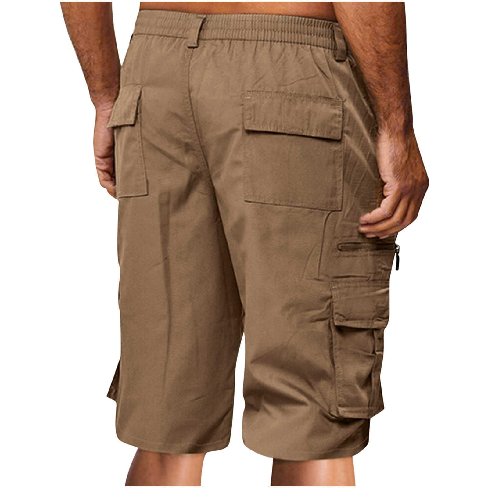Best Men's Cargo Shorts for Summer - Stretch Elastic Waist Lightweight Work Shorts with Multiple Pockets | Big & Tall Sizes | Perfect for Outdoor Activities, Hiking, Travel & Casual Wear