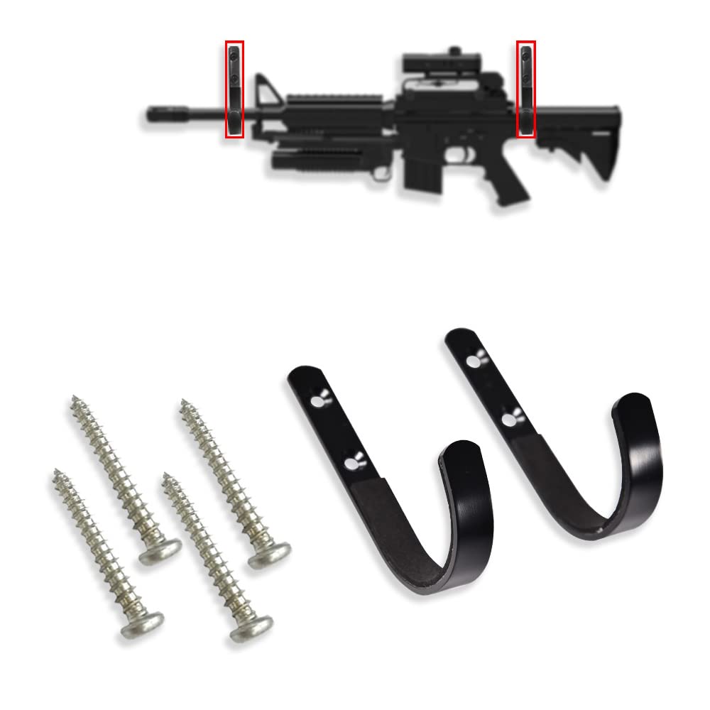 Best Gun Rack for Shotguns & Rifles - Felt Lined Wall Mount Storage with Bow Hangers - Perfect for Home, Cabin, and Hunting Lodge Organization