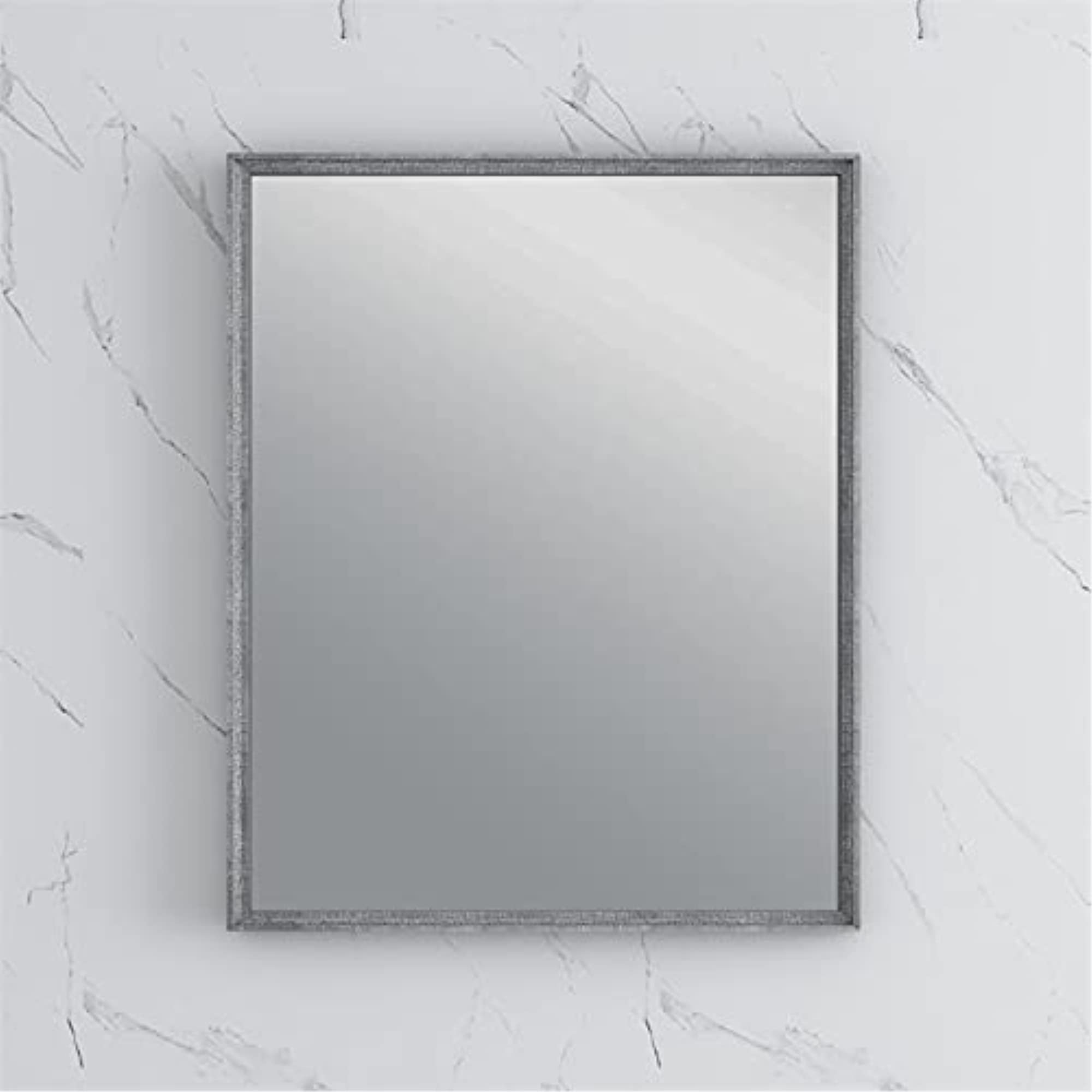 Fresca Stella 26 Inch Wood Framed Bathroom Mirror in Ash Gray - Modern Vanity Mirror for Bathroom, Bedroom & Entryway Decor