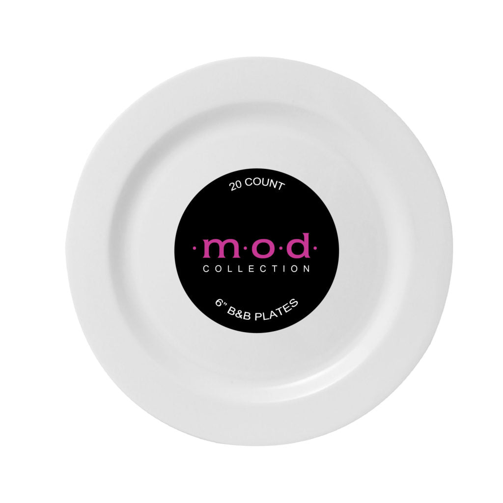 20-Pack White Round Plastic Plates - Durable Disposable Dinner Plates for Parties, Picnics & Outdoor Events - BPA-Free & Eco-Friendly