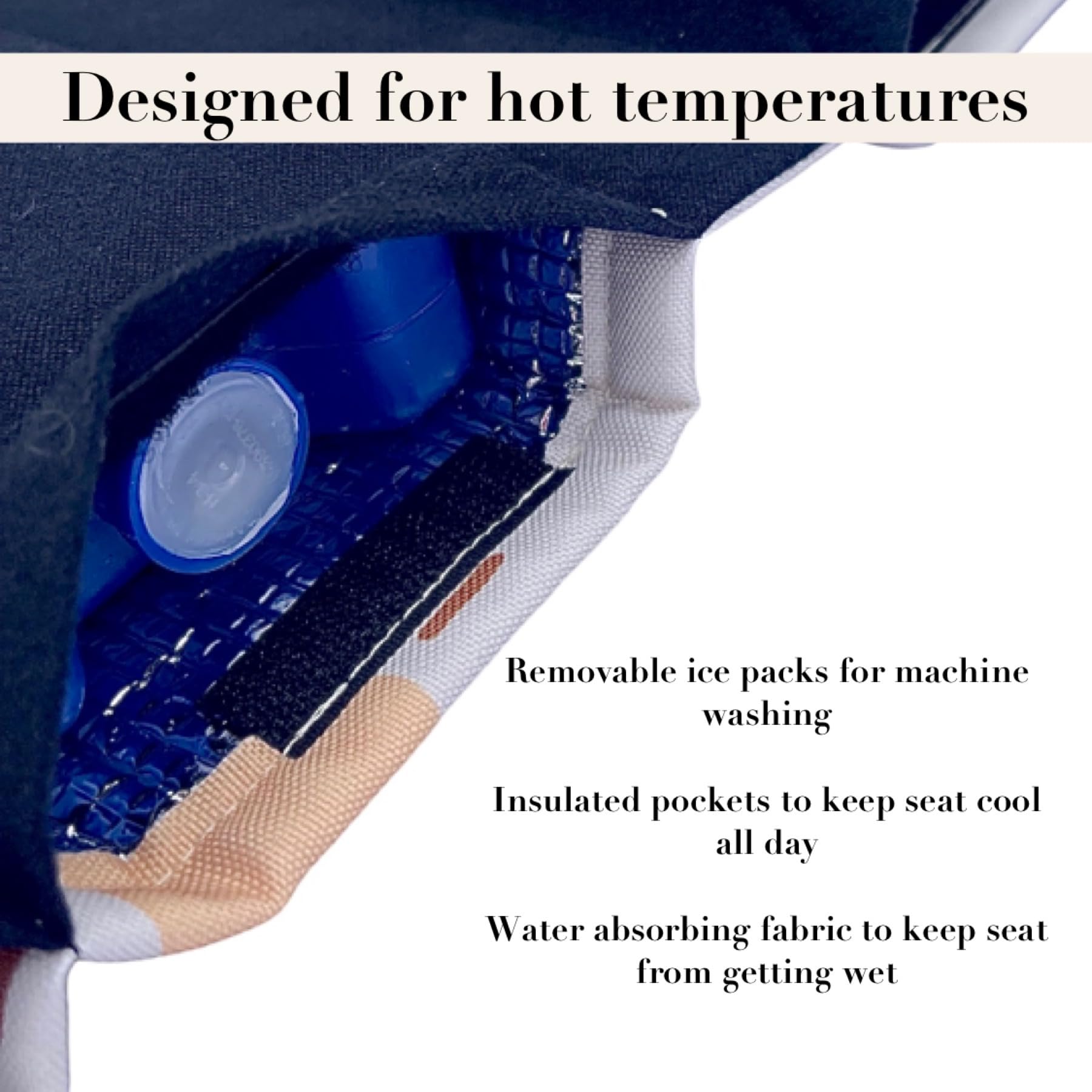 LITTLE BUM COOLERS Original Washable Car Seat Cooler with Insulated Ice Pack - Baby Cooling Cushion Mat for Hot Weather, Multifunctional Infant Car Seat Pad (Lightning) | Keep Baby Cool in Strollers, Car Seats & High Chairs