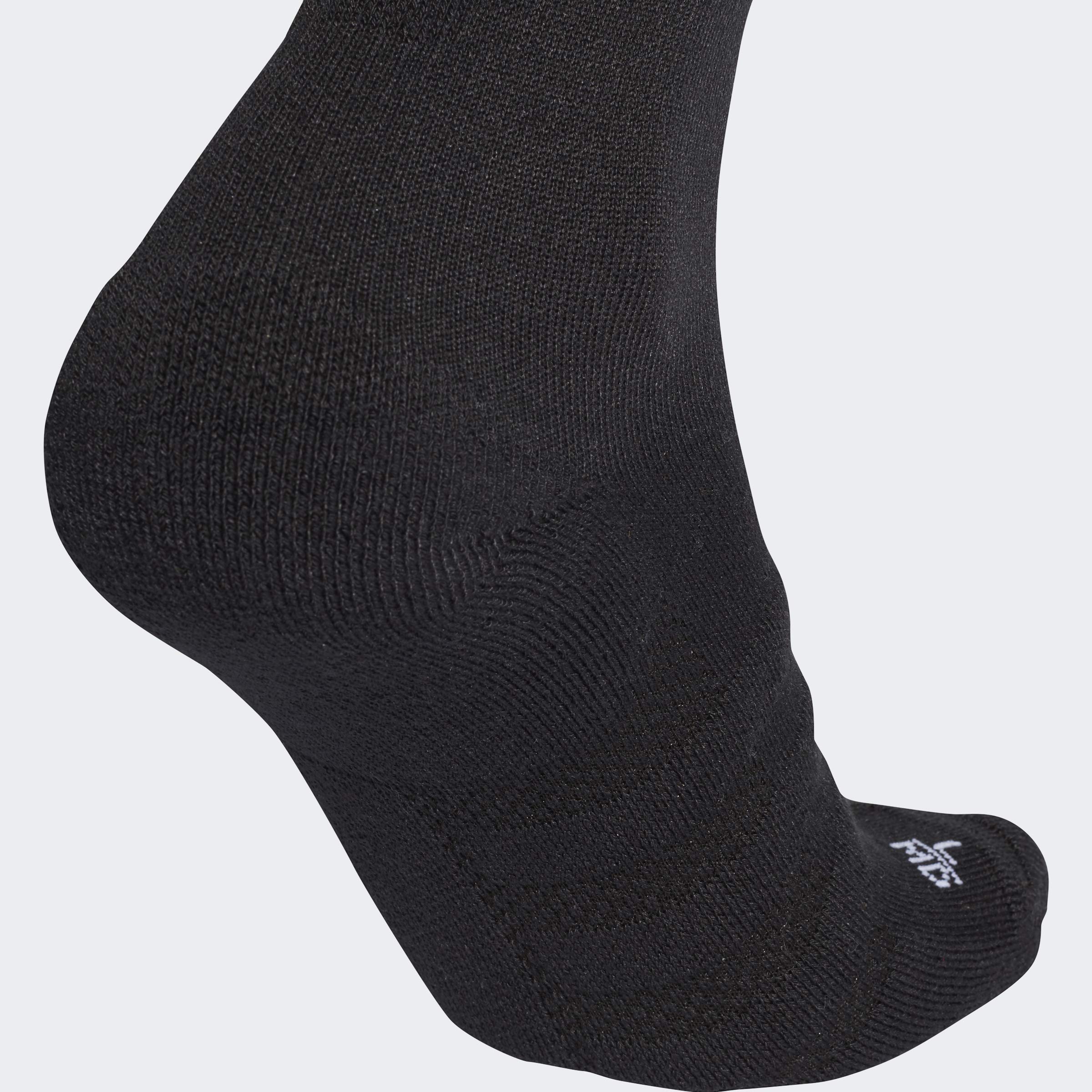 Adidas Alphaskin Lightweight Cushioning Crew Socks for Men - Black (Size 9-11) | Moisture-Wicking Athletic Socks for Running, Gym & Everyday Comfort