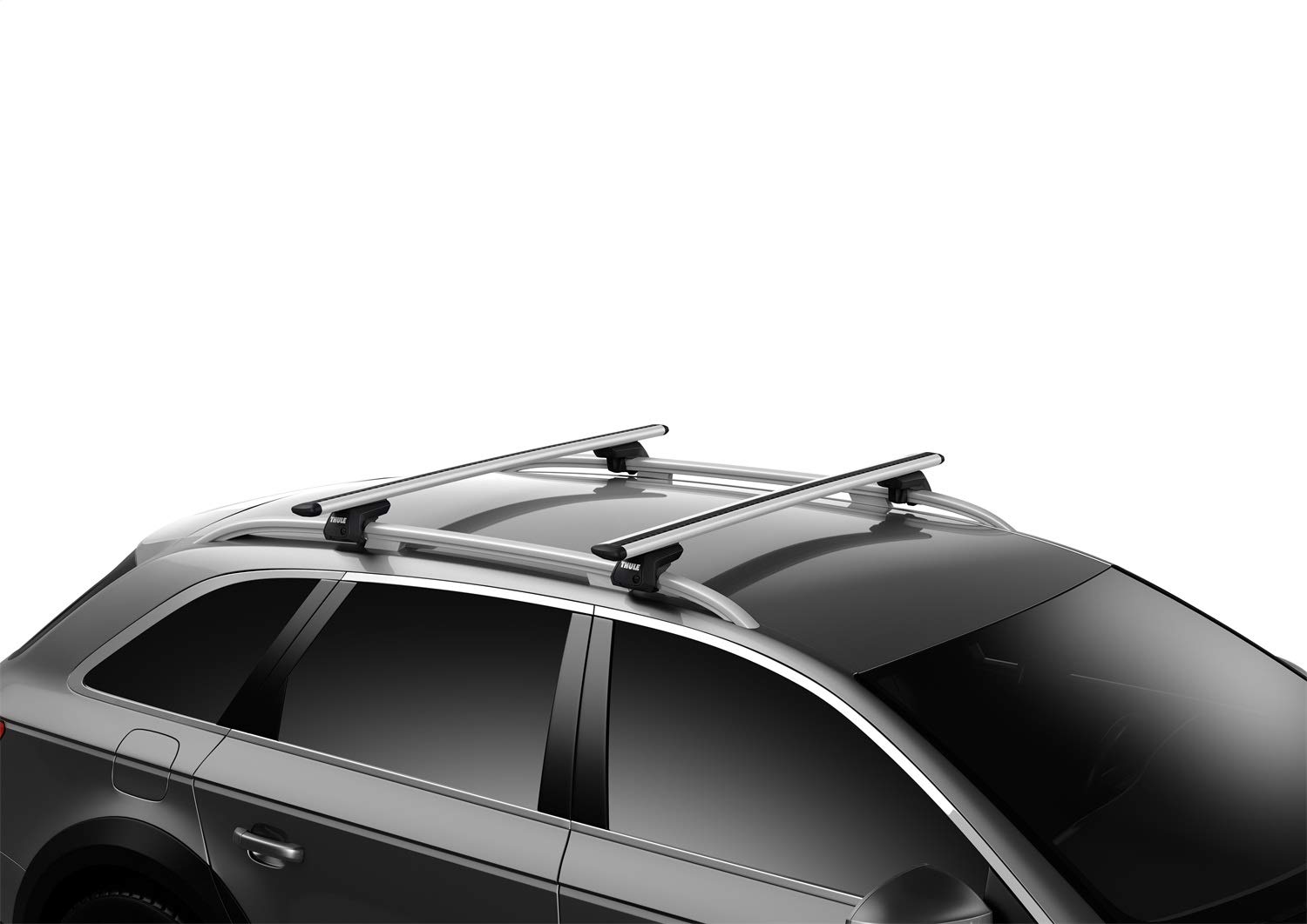 Thule Evo Raised Rail Foot Pack - Universal Roof Rack Mounting Kit for Cars with Raised Side Rails | Perfect for SUVs, Trucks & Crossovers | Secure Bike, Kayak & Cargo Carrier Installation
