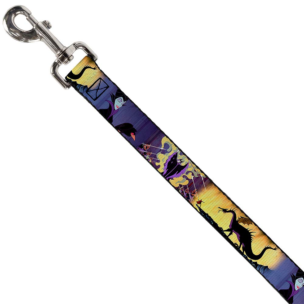 Buckle-Down Maleficent Poses Pet Leash - 4 Feet Long, 1 Inch Wide - Durable Dog Walking Leash for Medium & Large Dogs - Perfect for Walks, Hiking & Outdoor Adventures