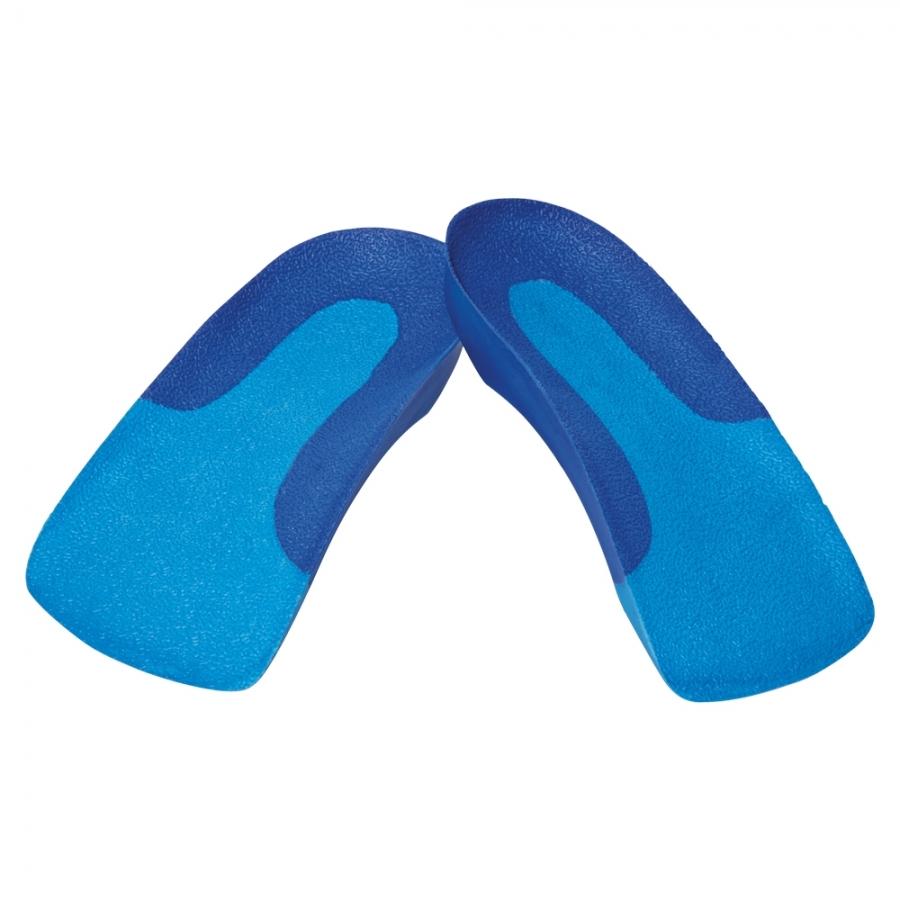 ICB Classic Medium Density 2/3 Length Blue Orthotic Shoe Insoles - Arch Support for Plantar Fasciitis, Heel Pain Relief - Perfect for Running, Walking & Work Shoes
