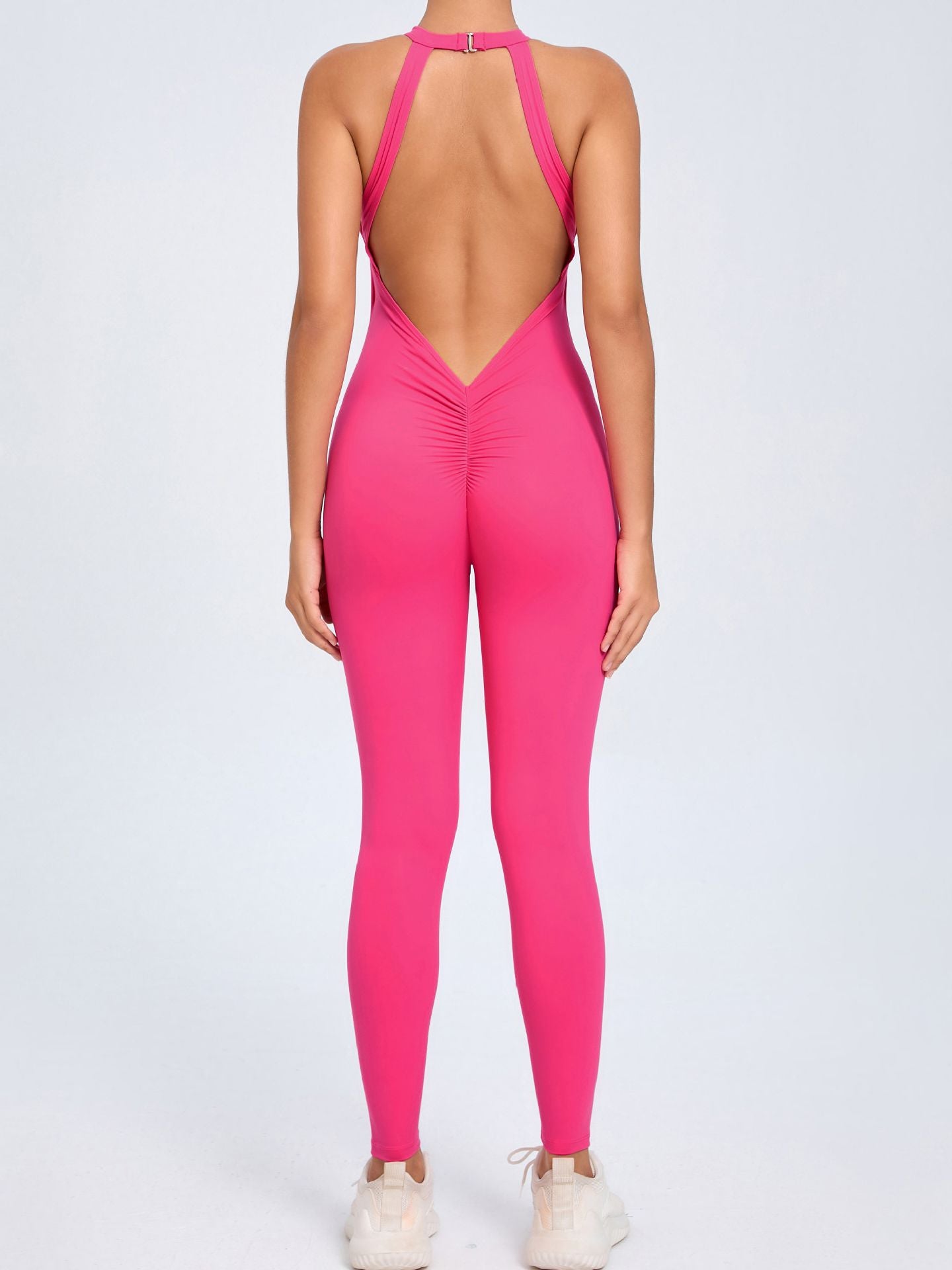 ZASUWA Women's Sexy Backless Hollow Out V-Neck Waist Scrunch Bum Jumpsuit - Perfect for Night Out, Party, and Date Night
