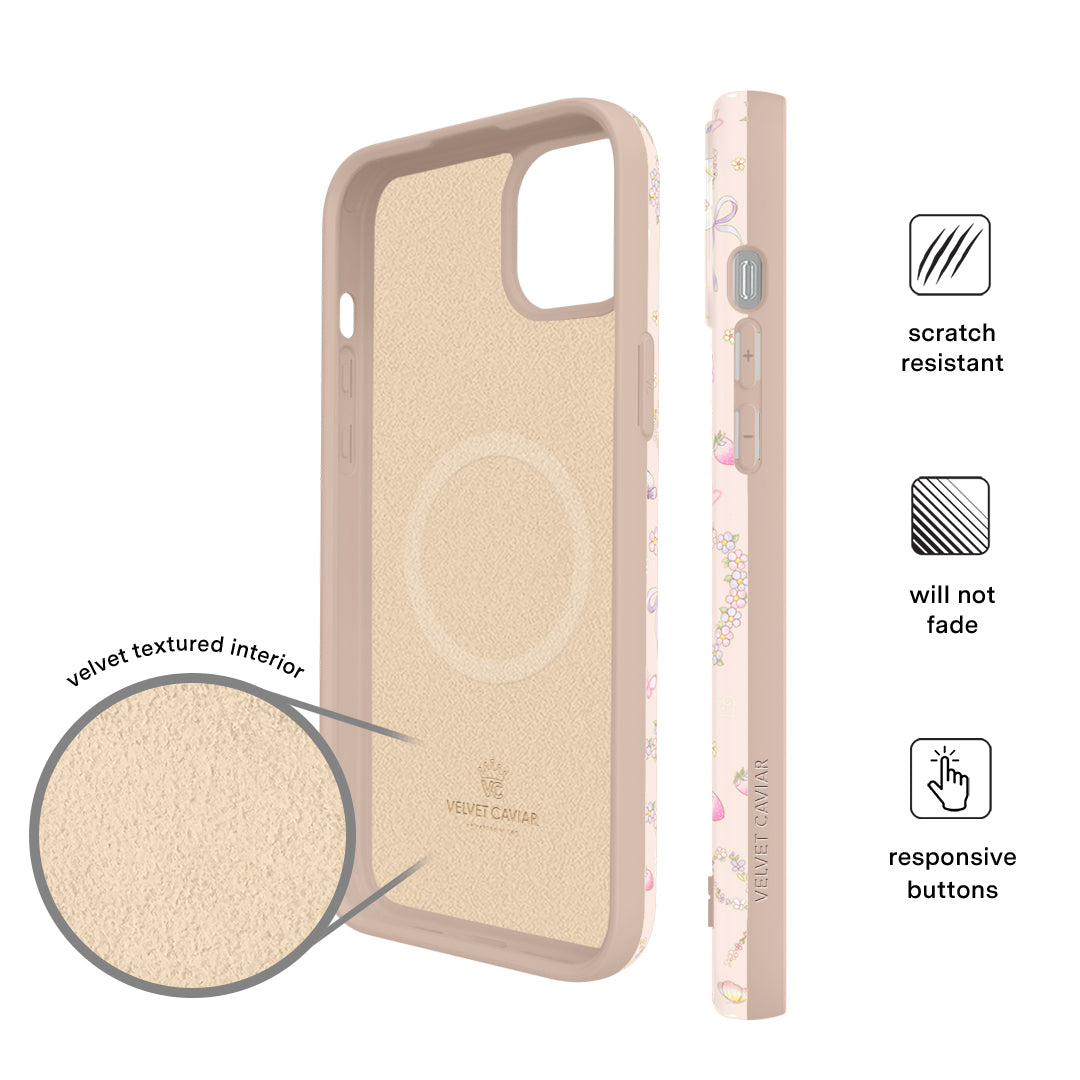 Cute Bunny & Bow iPhone Case - Adorable Animal Design Protective Cover for iPhone 13/12/11/X - Perfect Gift for Girls, Teens & Bunny Lovers (Home, School, Travel)