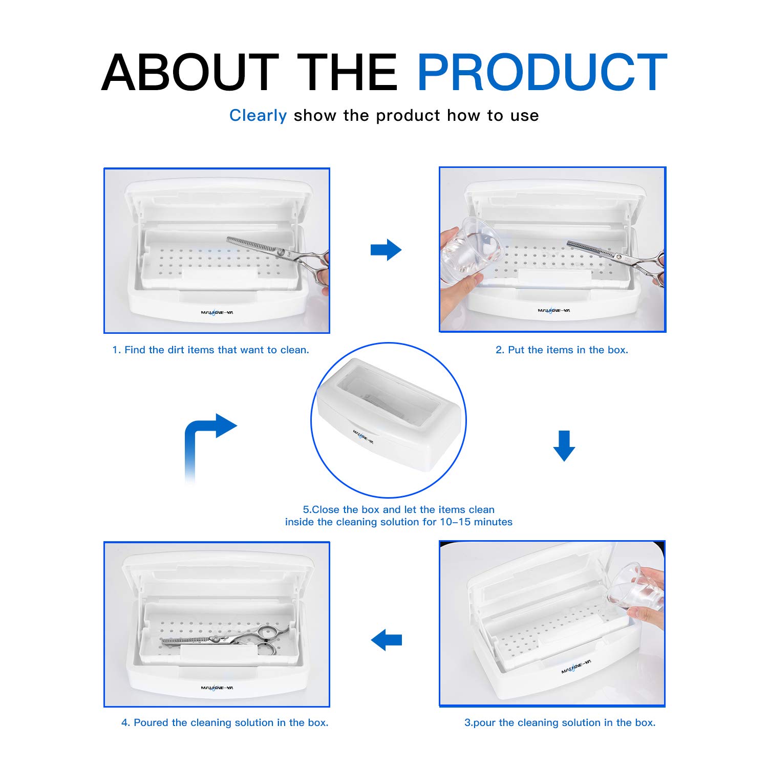 White Plastic Sterilizing Tray for Nail Art Tools - Professional Salon Sterilization Box for Disinfecting Nail Equipment | Perfect for Nail Salons, Home Manicures & Beauty Professionals
