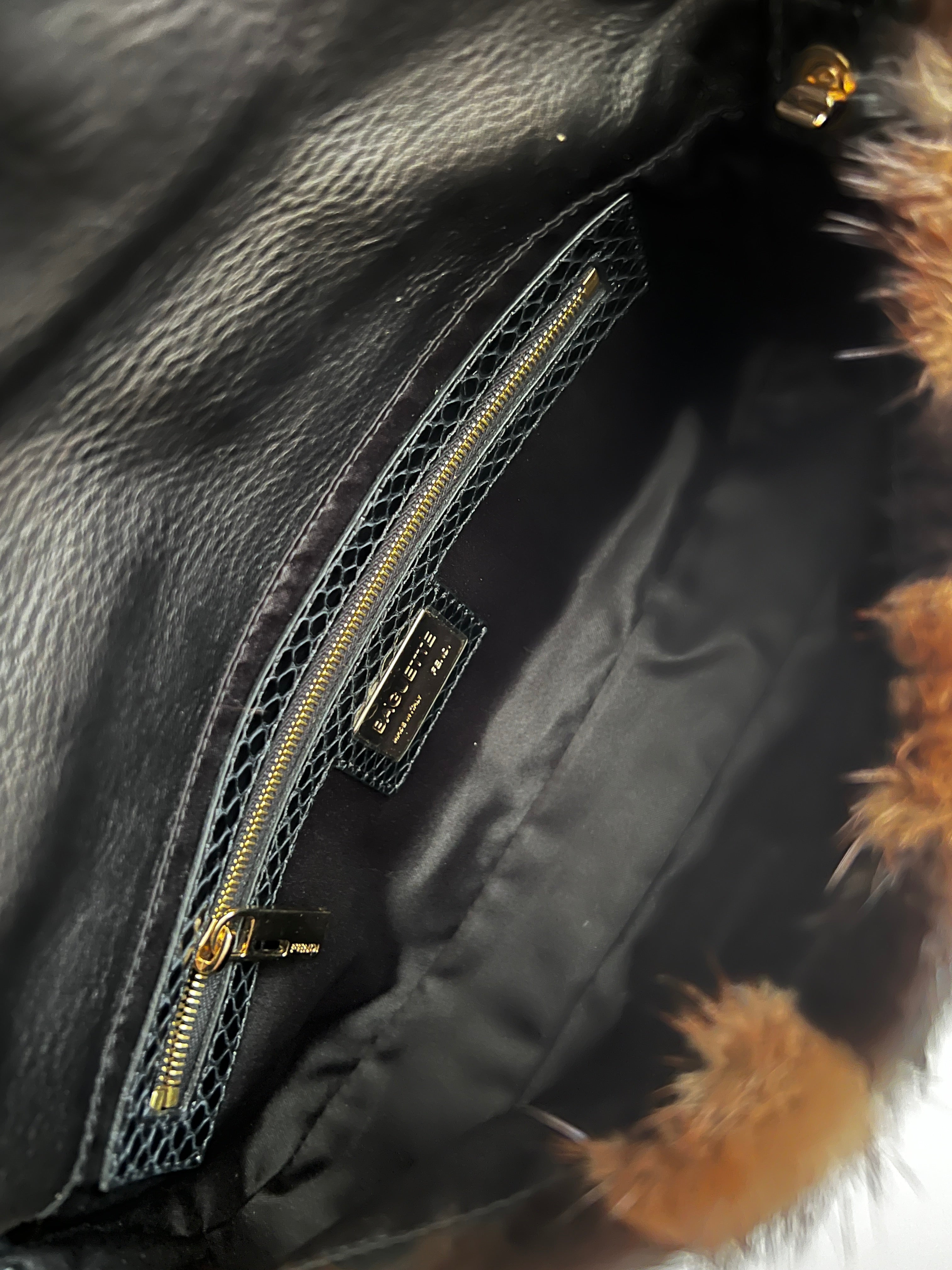Fendi Mink Stripes Baguette Bag - Luxury Designer Crossbody Purse for Women | Perfect for Evening Parties, Date Nights & Special Occasions