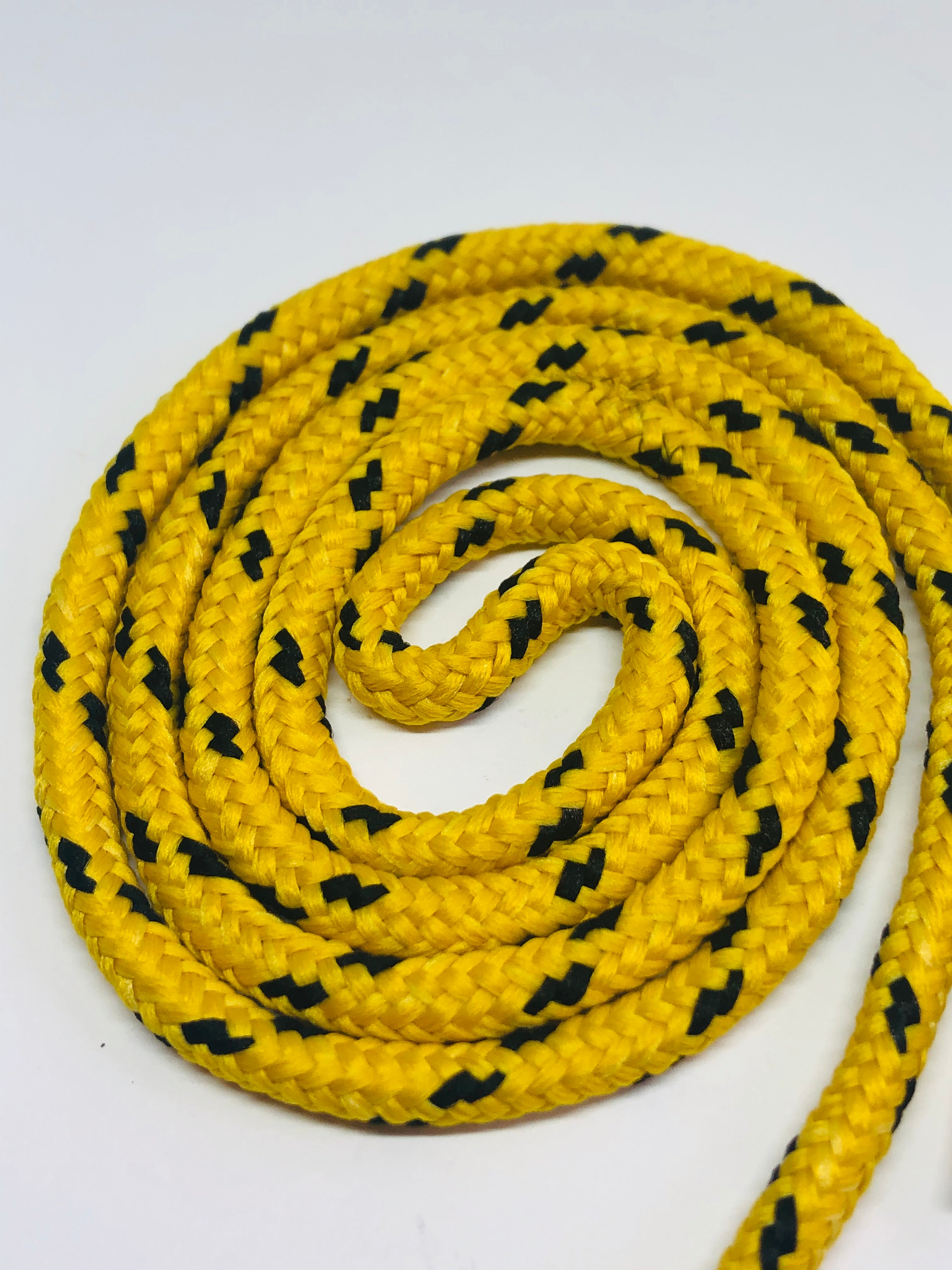 Classic Round Shoelaces for Sneakers - Yellow with Black Accents | Durable Cotton Laces for Casual Shoes, Running & Everyday Wear