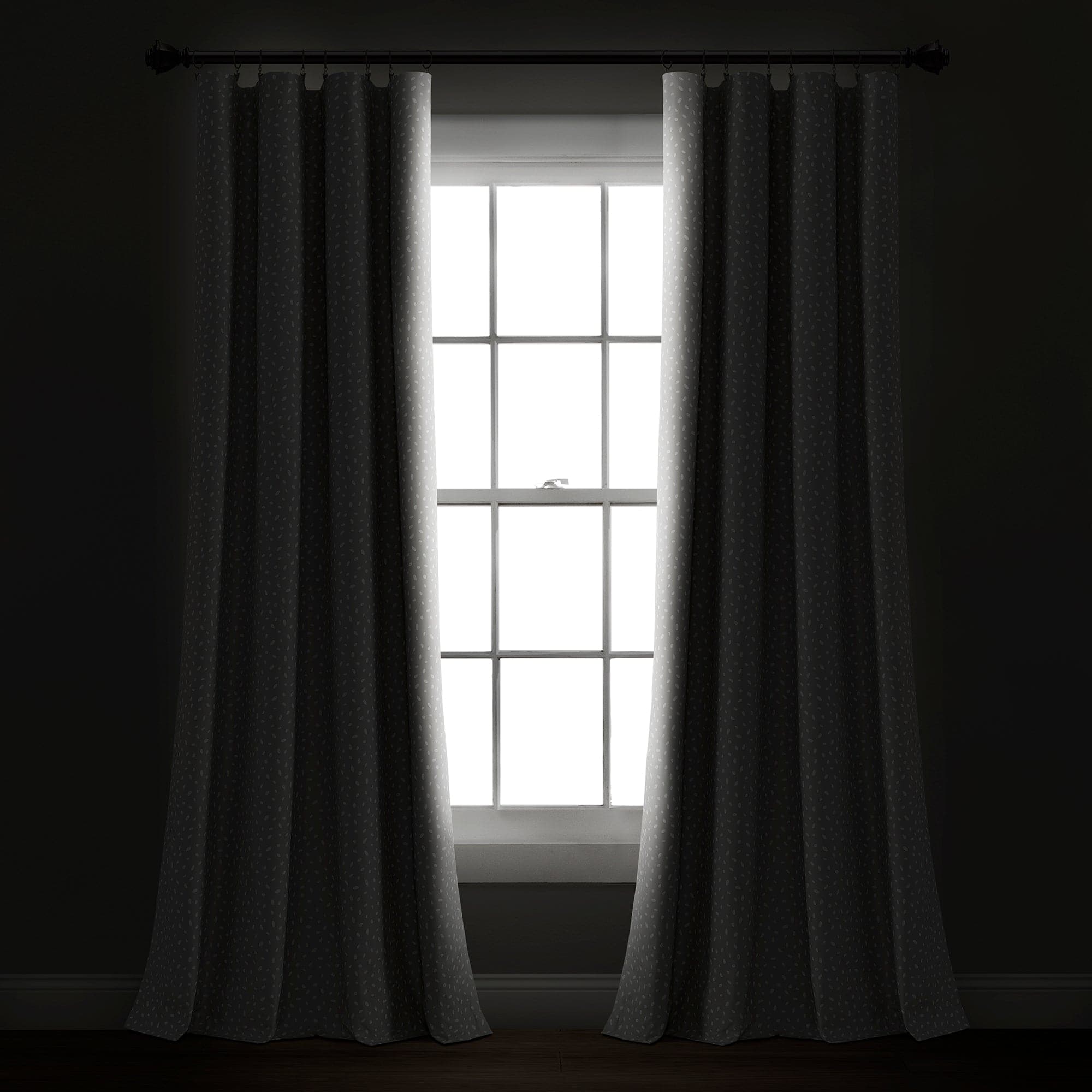 Pixie Fox Geo Blackout Window Curtain Panel - Blackout Curtains for Bedroom, Living Room & Nursery - Light Blocking Thermal Insulated Drapes for Better Sleep & Energy Efficiency