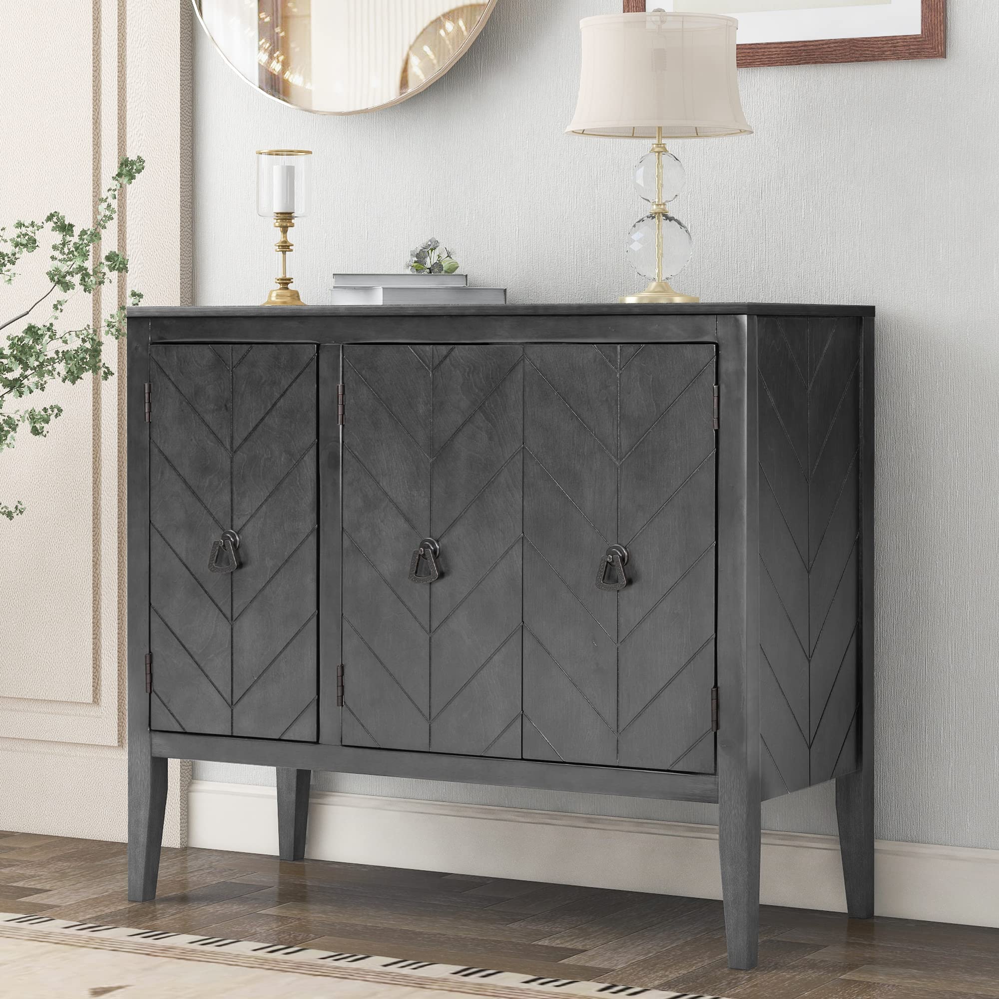 Modern 3-Door Accent Storage Cabinet - 37