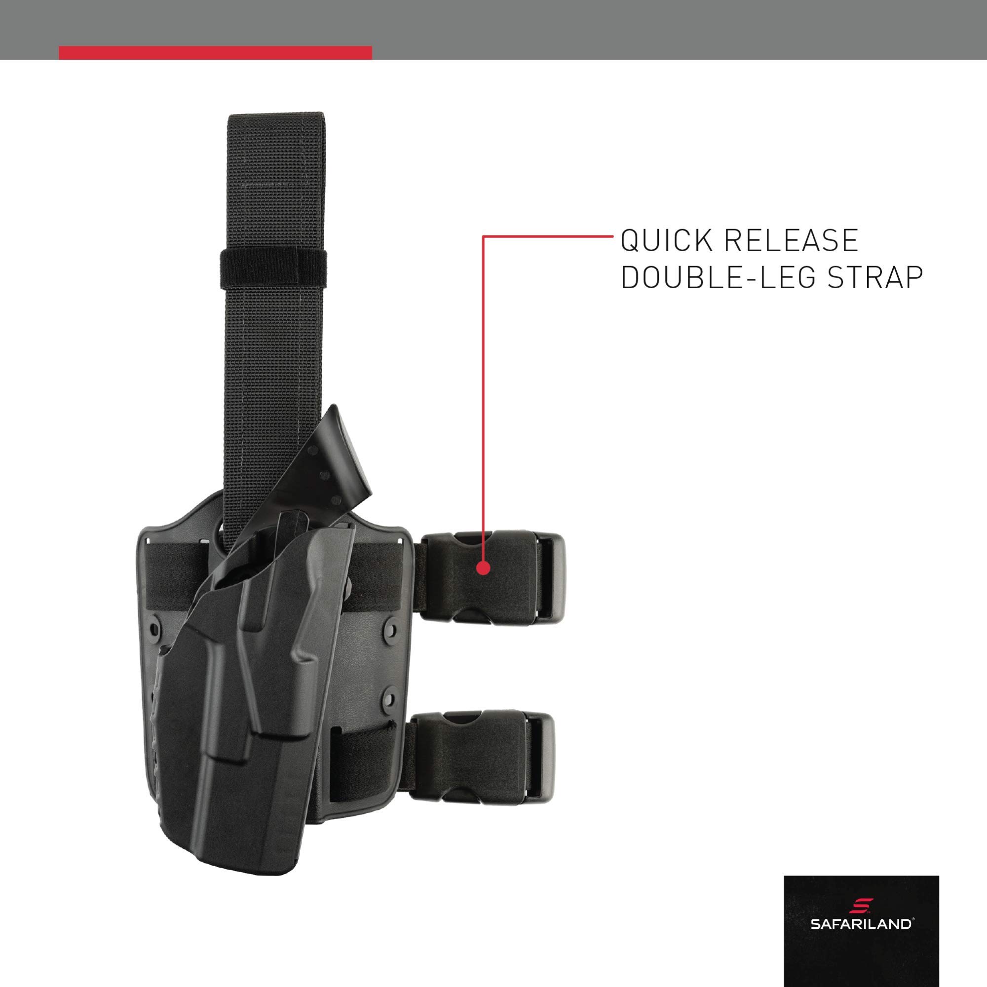 Safariland 7384 ALS Tactical Holster - Right Hand Thigh Rig for Duty, Military & Outdoor Use