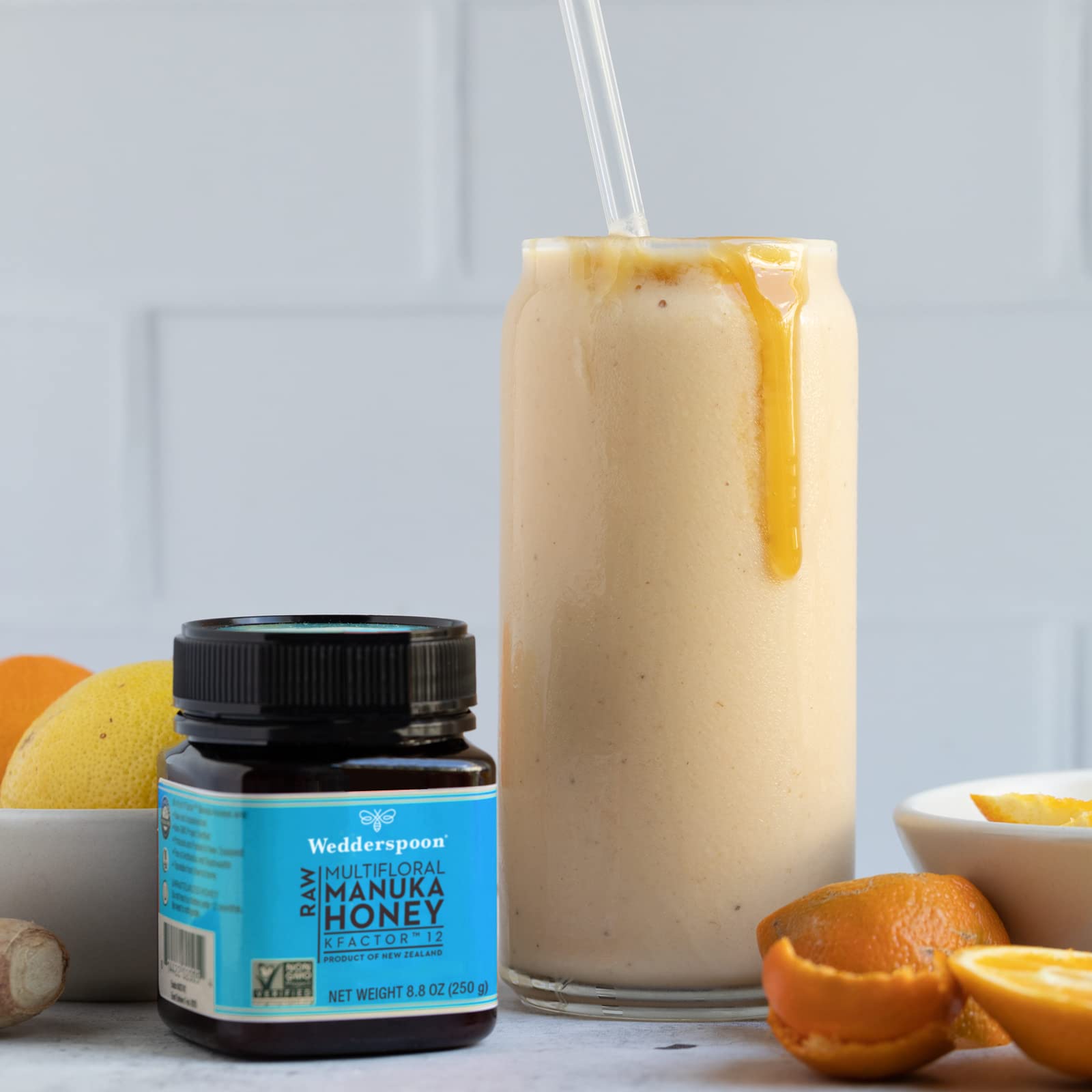 Wedderspoon Raw Manuka Honey KFactor 12, 8.8 Oz - Pure NZ Superfood for Wellness & Tea