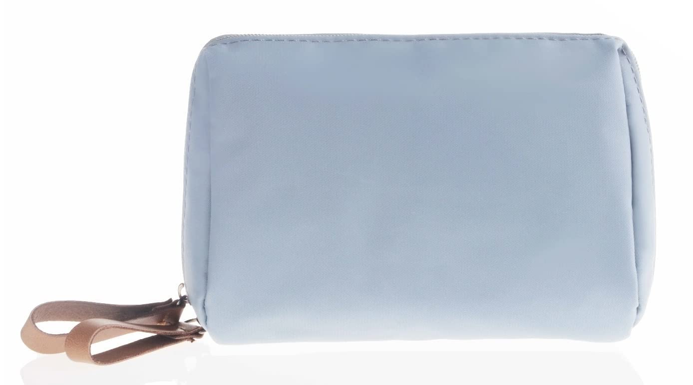 Waterproof Small Makeup Bag for Women - Portable Travel Cosmetic Pouch for Purse (Grey, Square) | Perfect for Daily Use, Gym, Travel & On-the-Go Touch Ups