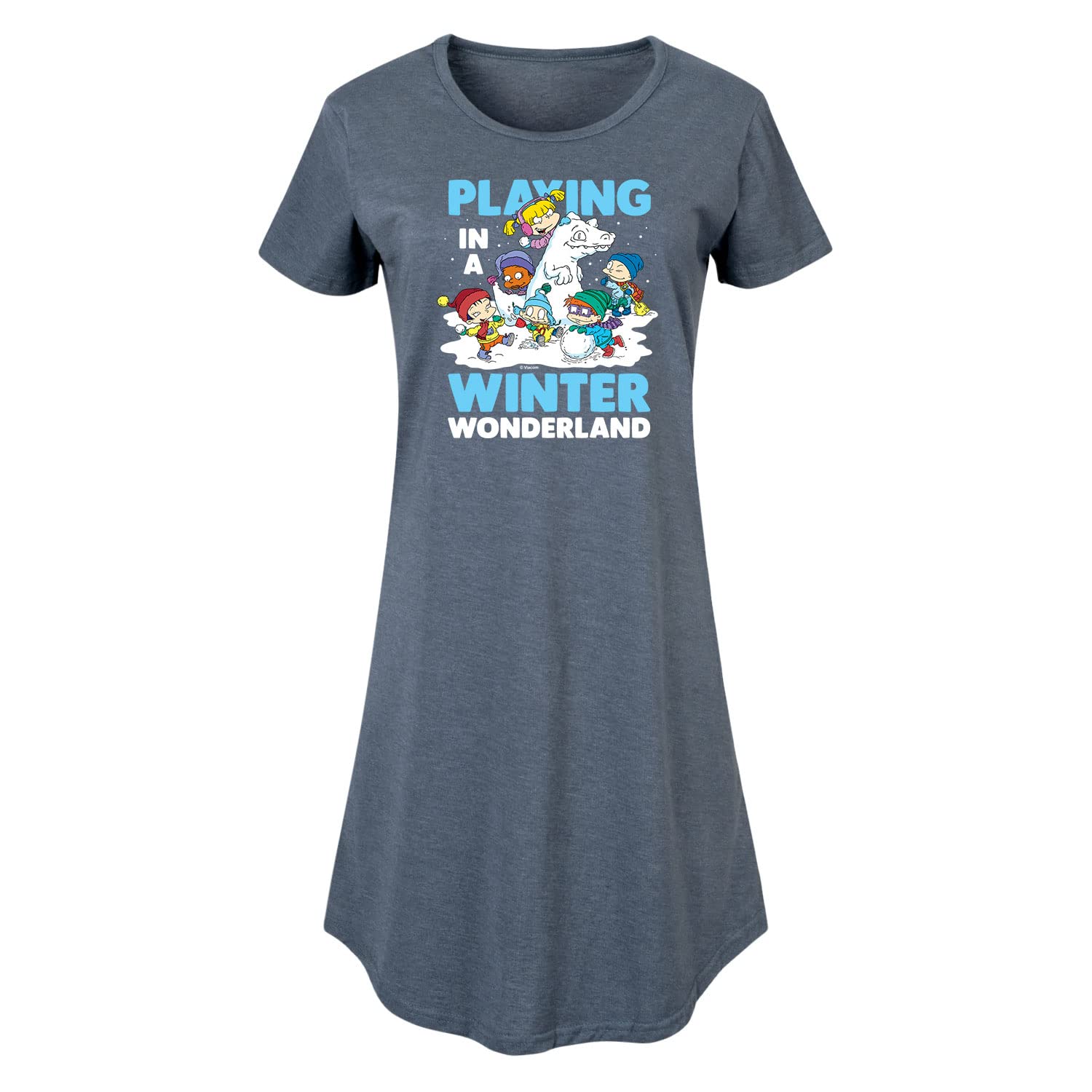 Hybrid Apparel Rugrats Women's Christmas Holiday Dresses - Festive Cartoon Print Party Outfits for Holiday Gatherings & Family Photos