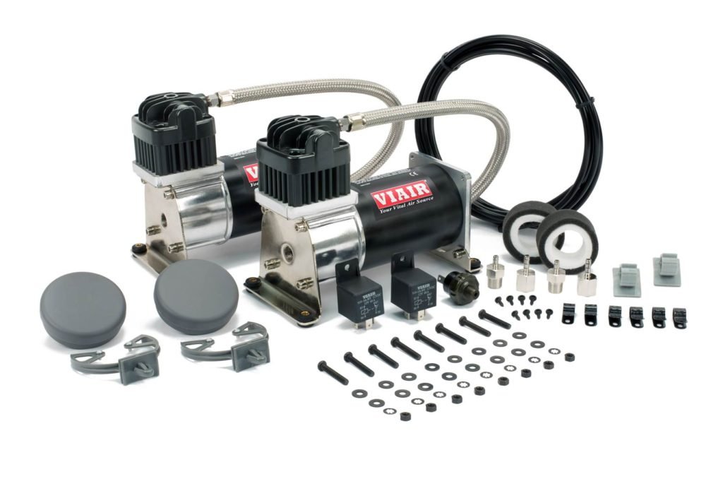 VIAIR 280C Dual 12V Air Compressor (2 Pack) - Heavy Duty for Air Suspension, Air Tanks, Air Bags & Tire Inflation - Perfect for Trucks, SUVs, RVs & Off-Road Vehicles