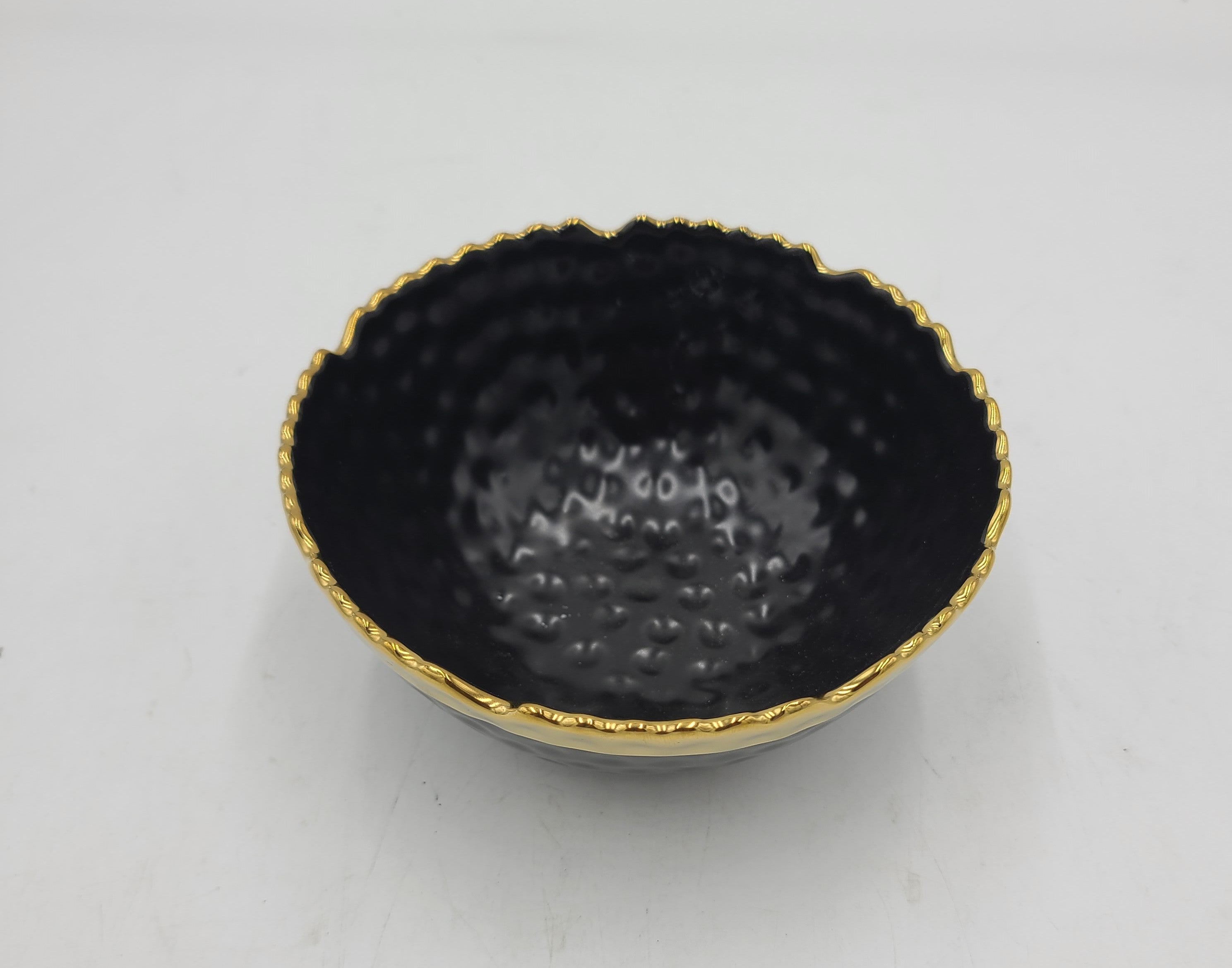 5.5x3 Inch Gold and Black Round Bowl - 72 Pieces per Case - Perfect for Parties, Restaurants, and Home Decor