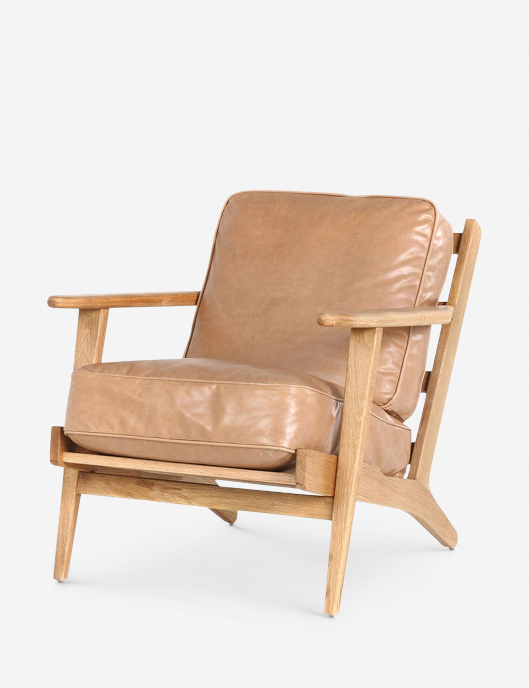 Stylish Austin Accent Chair - Mid-Century Modern Lounge Chair for Living Room, Bedroom & Office - Comfortable Upholstered Armchair with Wooden Legs