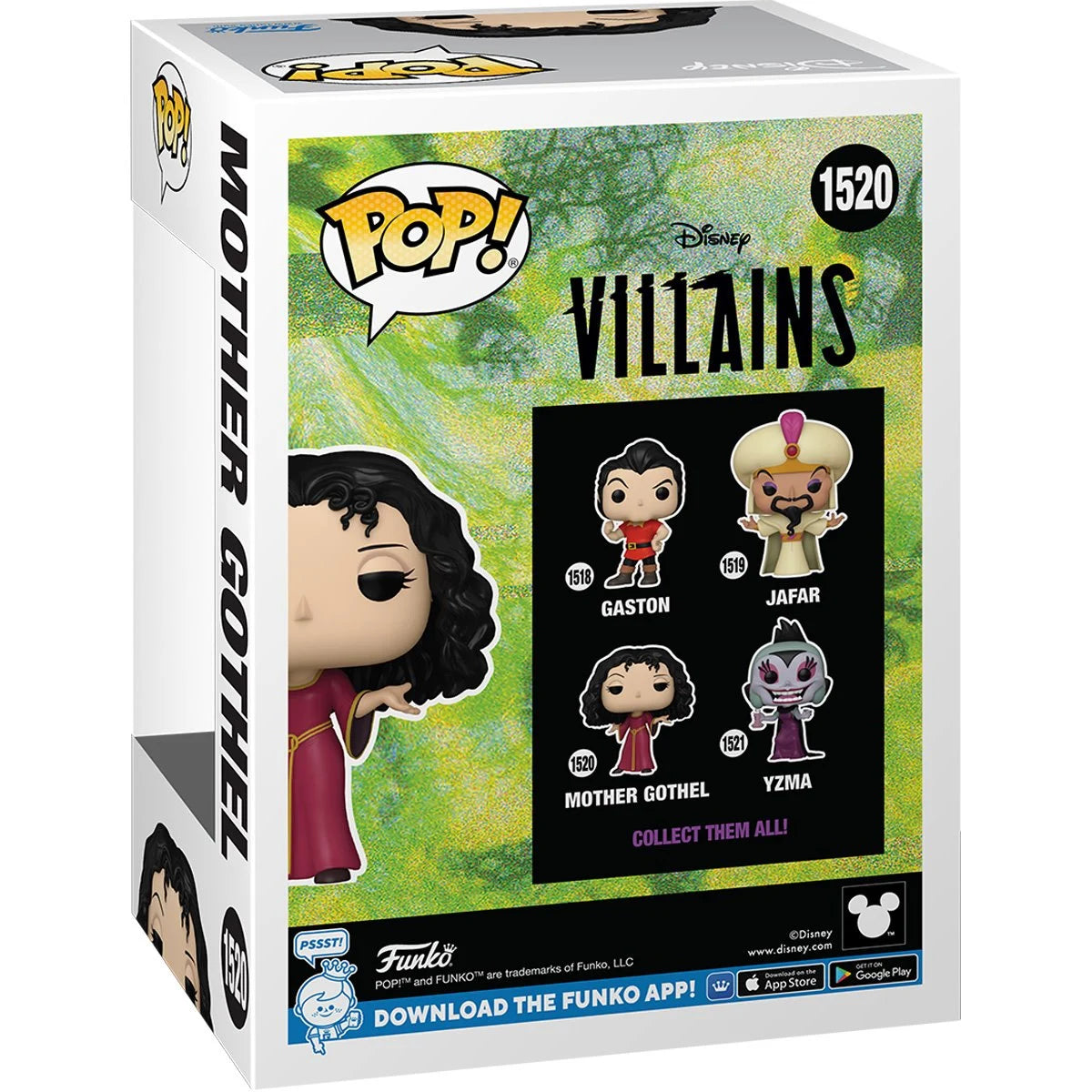 Disney Villains Mother Gothel Funko Pop! Vinyl Figure #1520 - Tangled Collectible Toy for Disney Fans & Pop Culture Enthusiasts - Perfect for Display, Gifts, and Movie-Themed Decor