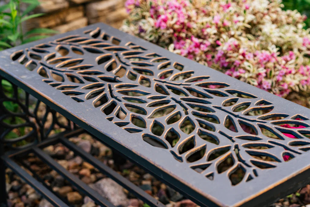 Flora Backless Bench - Modern Wooden Garden Bench for Outdoor Patio, Deck, and Backyard Decor | Perfect for Relaxing, Lounging, and Enhancing Outdoor Spaces