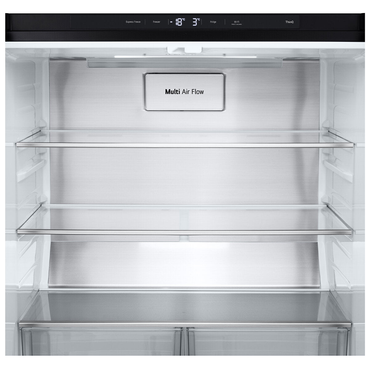 LG 530L French Door Refrigerator with Smart Cooling Plus - Matte Black (Model GF-B505MBL) - Energy Efficient Large Capacity Fridge for Modern Kitchen & Open Floor Plan Homes