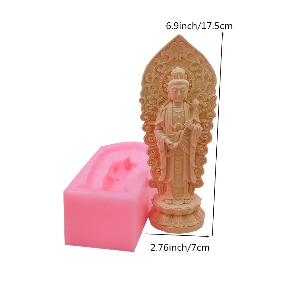 Redxin Buddha Silicone Mold for Soap, Candle, Chocolate & Cake Making - DIY Craft Supplies for Handmade Soap, Candles, Candy & Baking Decorations - Perfect for Home Crafting, Gifts & Spa Relaxation