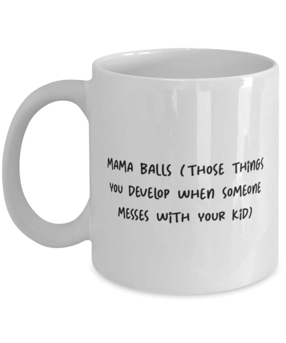 Epic Mama Mug - 11oz & 15oz Coffee Cup with Funny 'Mama Balls' Design - Perfect Gift for Protective Mothers from Son - Great for Coffee, Tea & Mother's Day