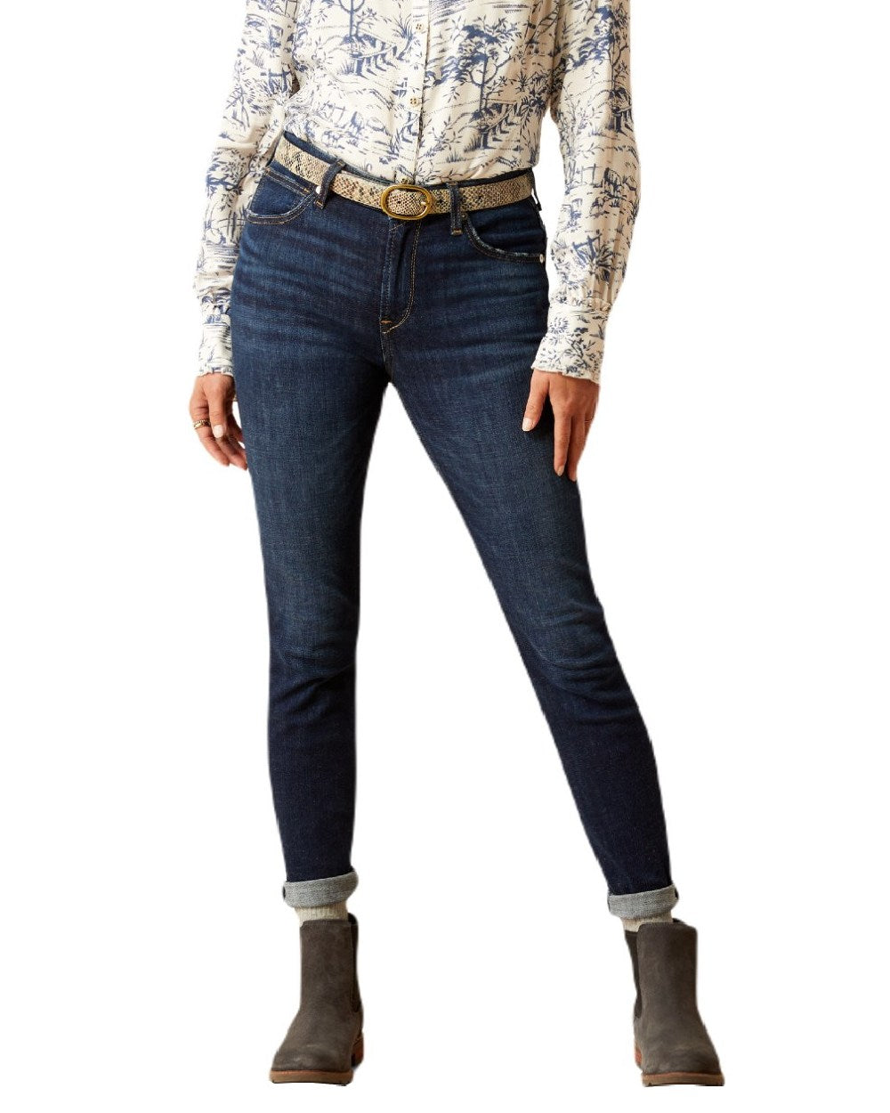 Ariat Women's High Rise Bridle Skinny Jeans - Comfortable Stretch Denim for Riding & Casual Wear | Perfect for Equestrian & Everyday Fashion