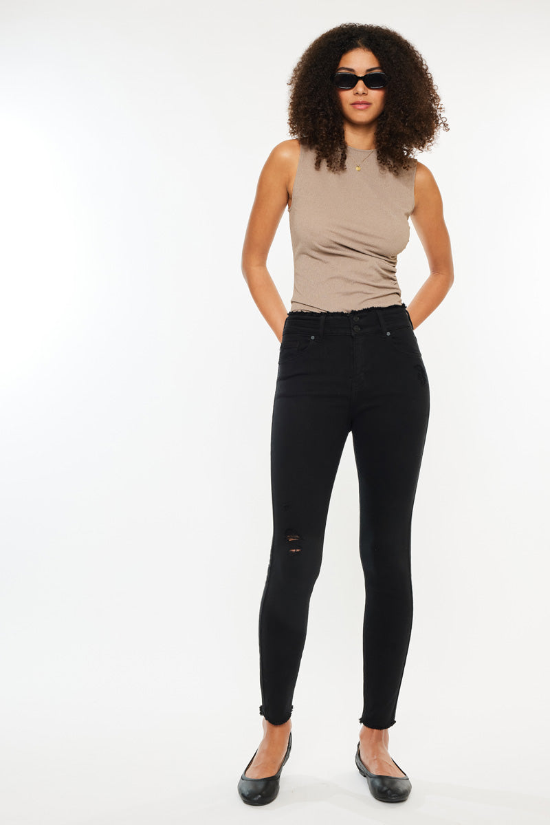 Danica High Rise Ankle Skinny Jeans for Women - Stretchy Slim Fit Denim Pants, Comfortable & Trendy - Perfect for Casual Outfits, Date Nights & Office Wear