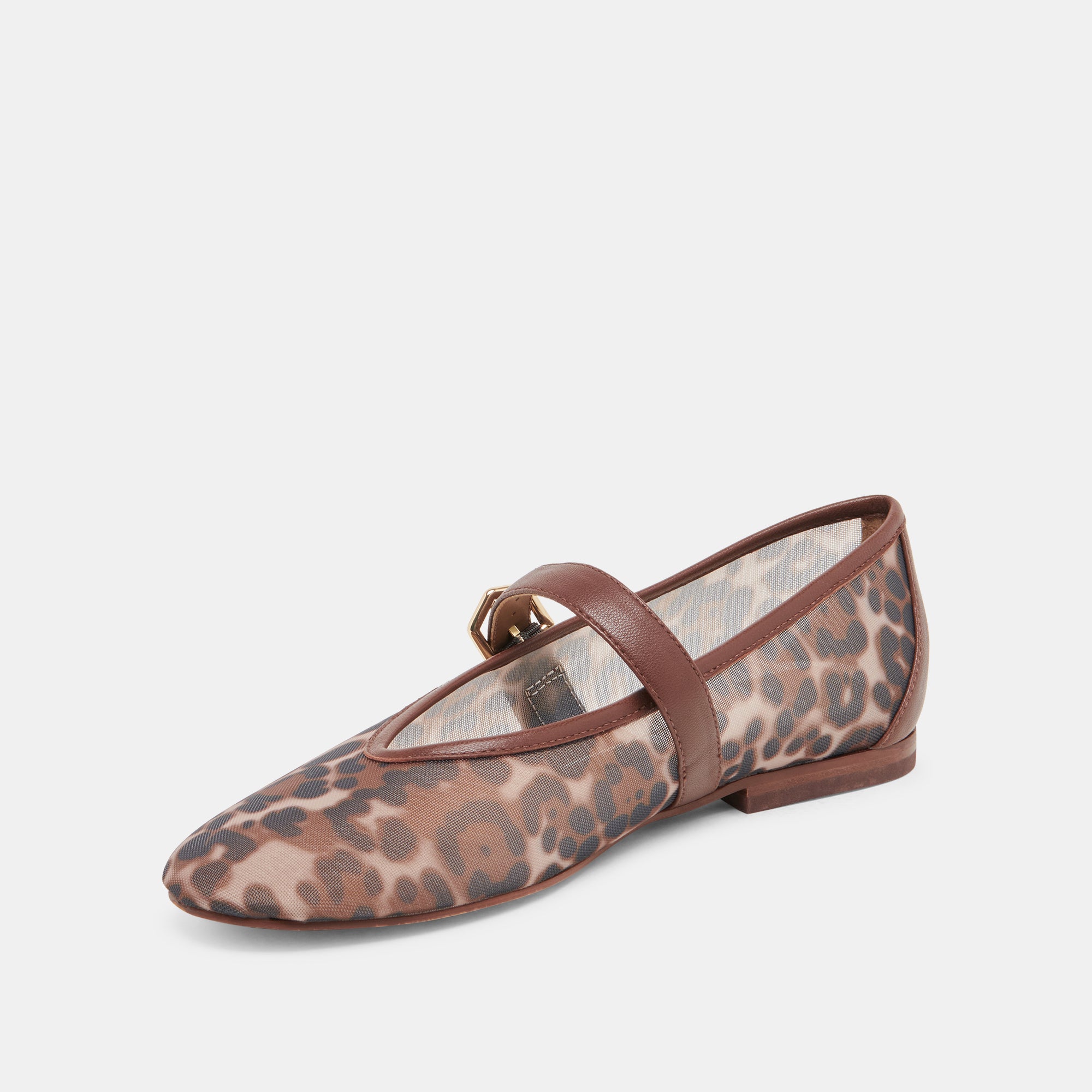Roslyn Leopard Print Mesh Ballet Flats - Comfortable Women's Slip-On Shoes for Casual Wear, Office & Dance