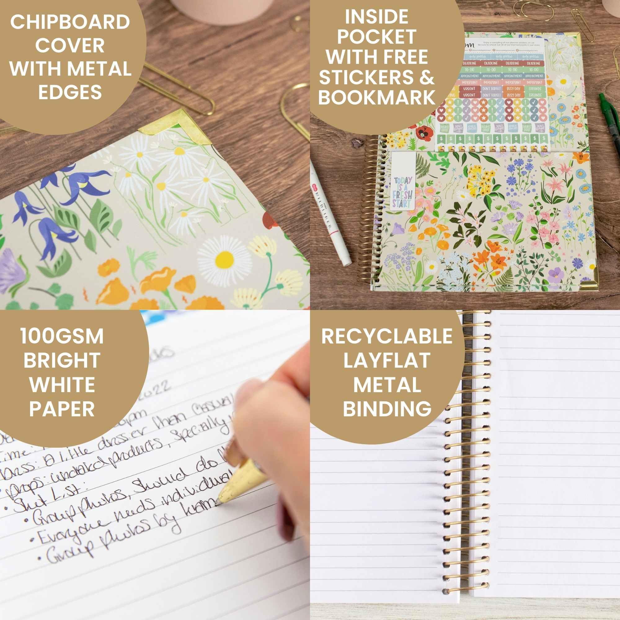 2024-2025 Academic Year Hardcover Bloom Daily Planner (8.5