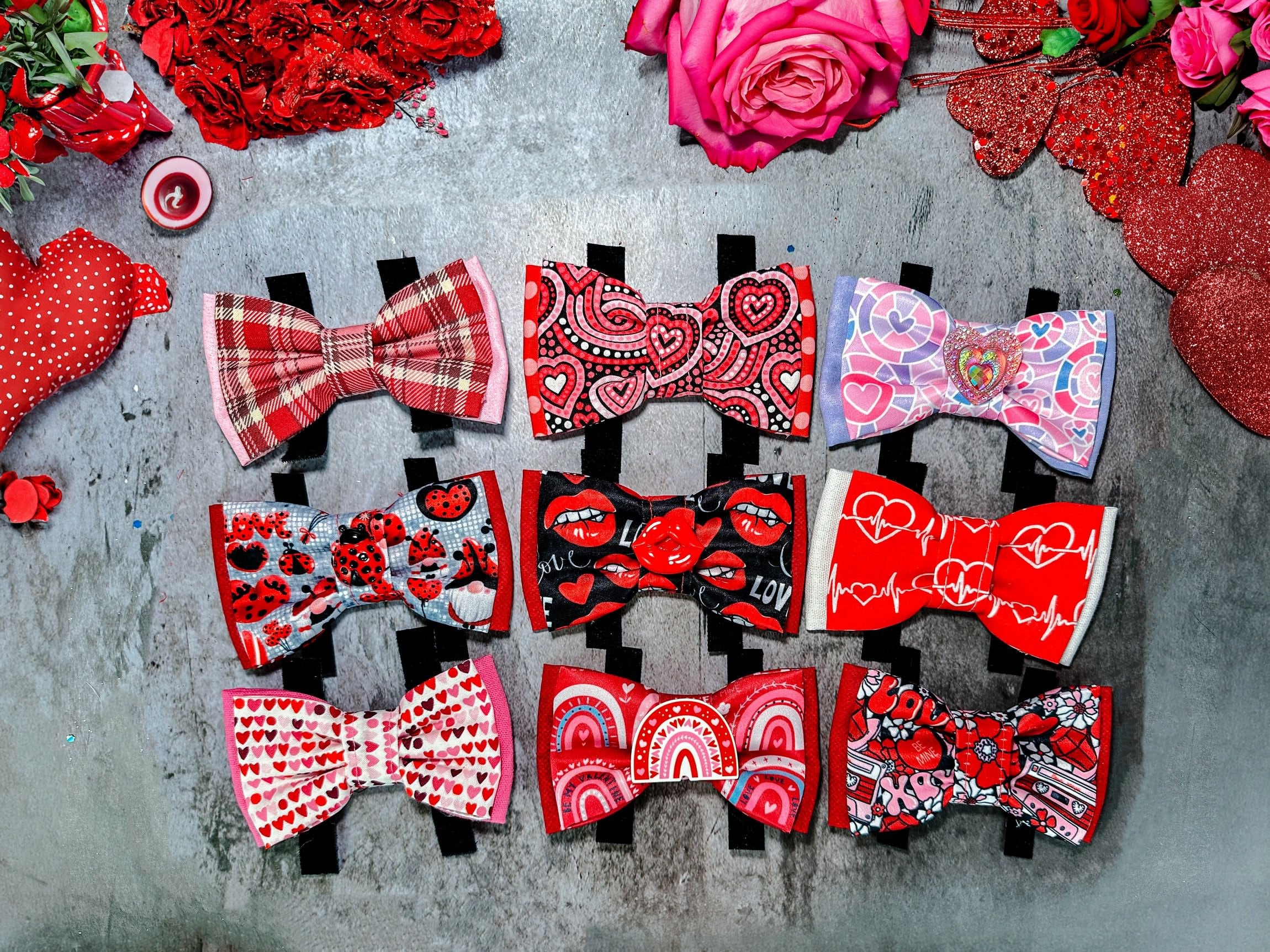Valentine's Day Dog Collar Bow Tie - Adorable Pet Accessory for Valentine's Day, Weddings & Special Occasions