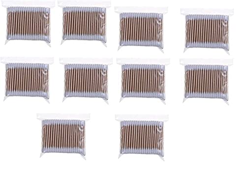 Women's Double Head Cotton Swabs - 1000pcs Wooden Makeup Sticks for Nose & Ear Cleaning | Beauty & Healthcare Essentials