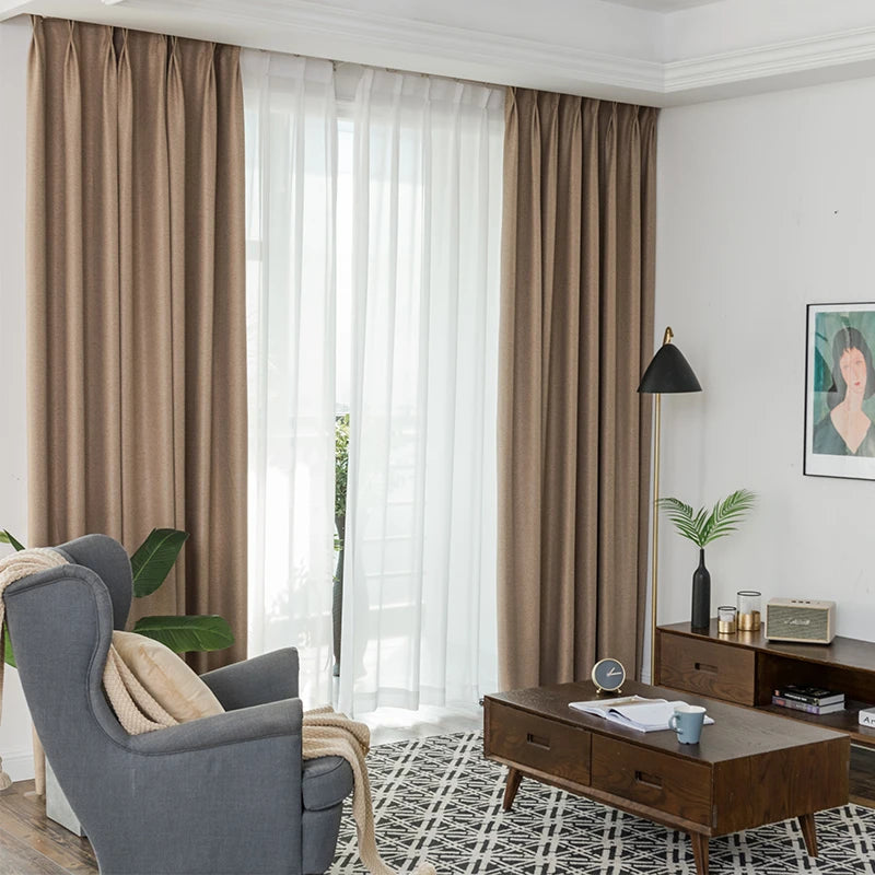Mila Linen Curtain Swatch Samples - Premium Natural Linen Fabric for Drapes & Window Treatments - Perfect for Living Room, Bedroom & Home Decor