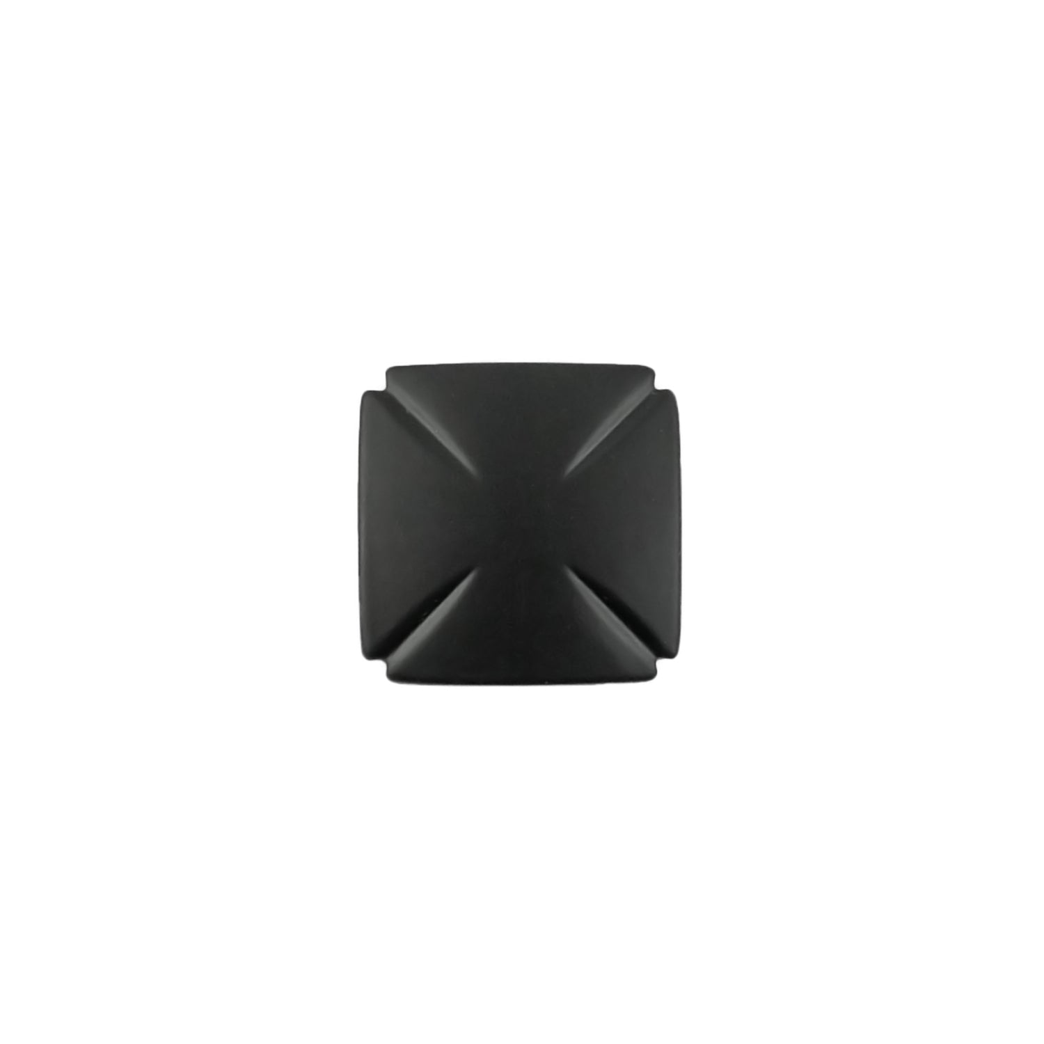 1-3/16 Inch Square Cabinet Knob - Matte Black Finish for Kitchen & Bathroom Cabinets - Durable Hardware for Drawers & Doors