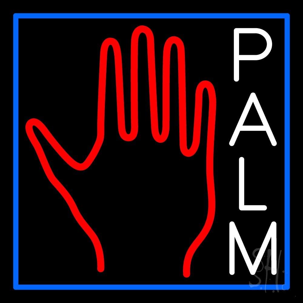 White Palm With Logo LED Neon Sign 16
