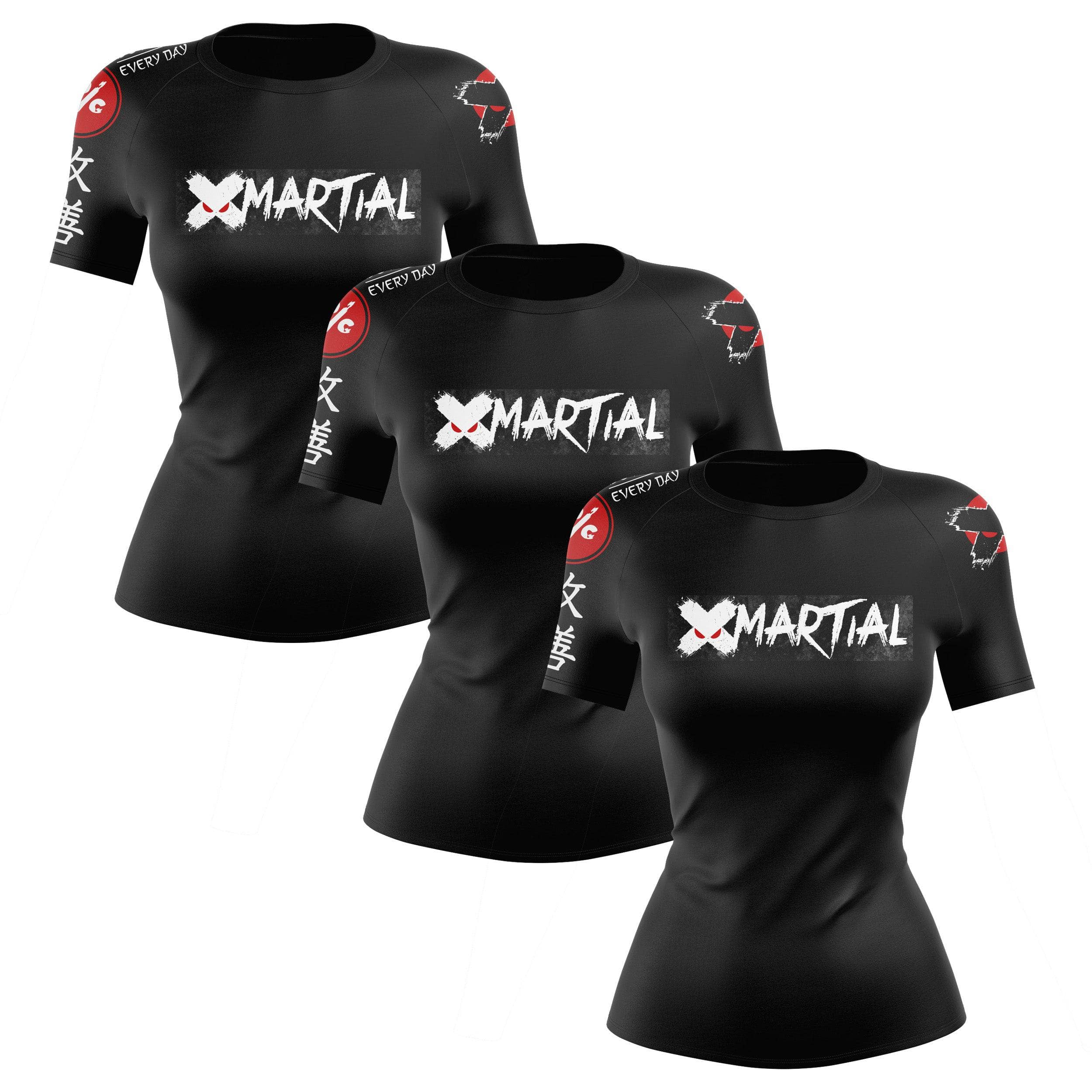 XMARTIAL Classic Women’s BJJ Rash Guard - Long Sleeve Compression Shirt for Brazilian Jiu-Jitsu, MMA & Training - Moisture Wicking & UV Protection for Workouts & Martial Arts